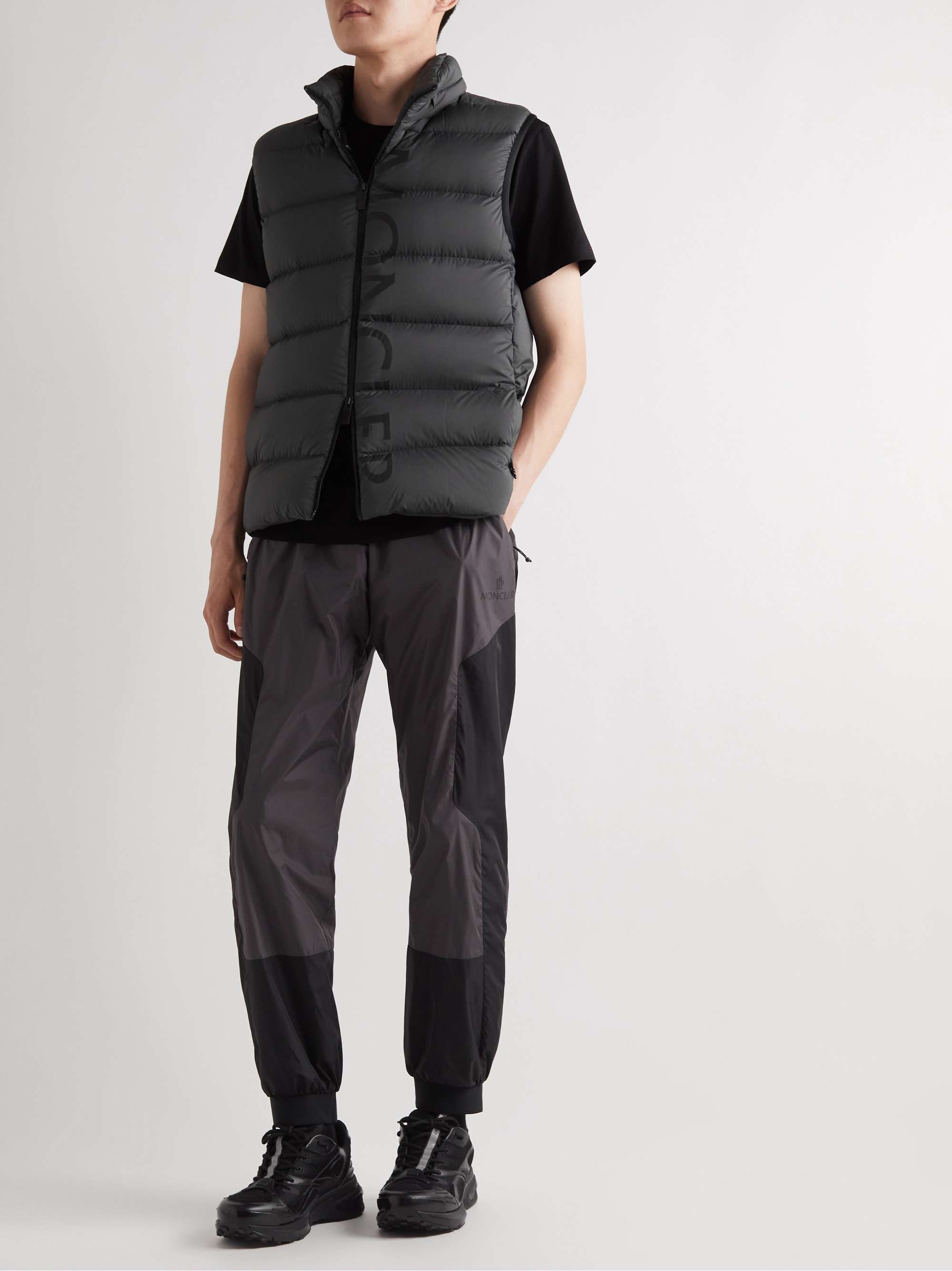 MONCLER Logo-Print Quilted Nylon Down Gilet