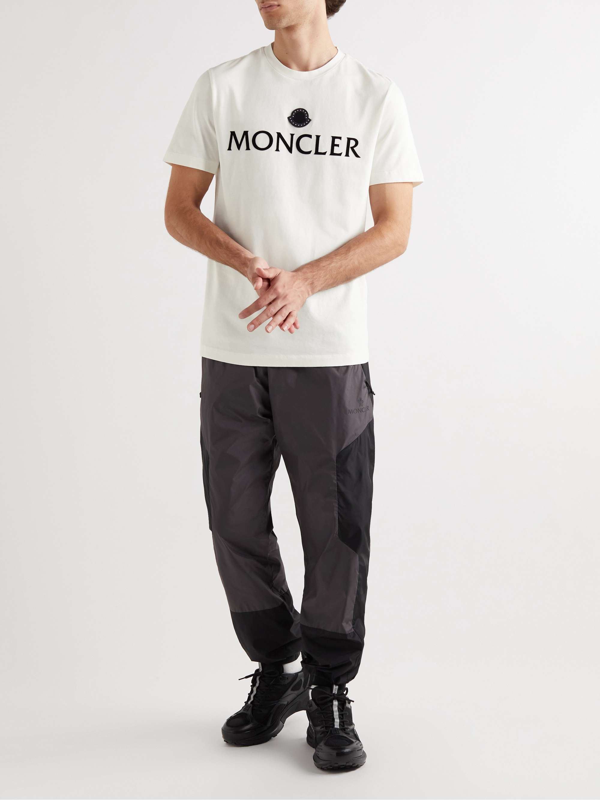 MONCLER Logo-Appliquéd Printed Cotton-Jersey T-Shirt