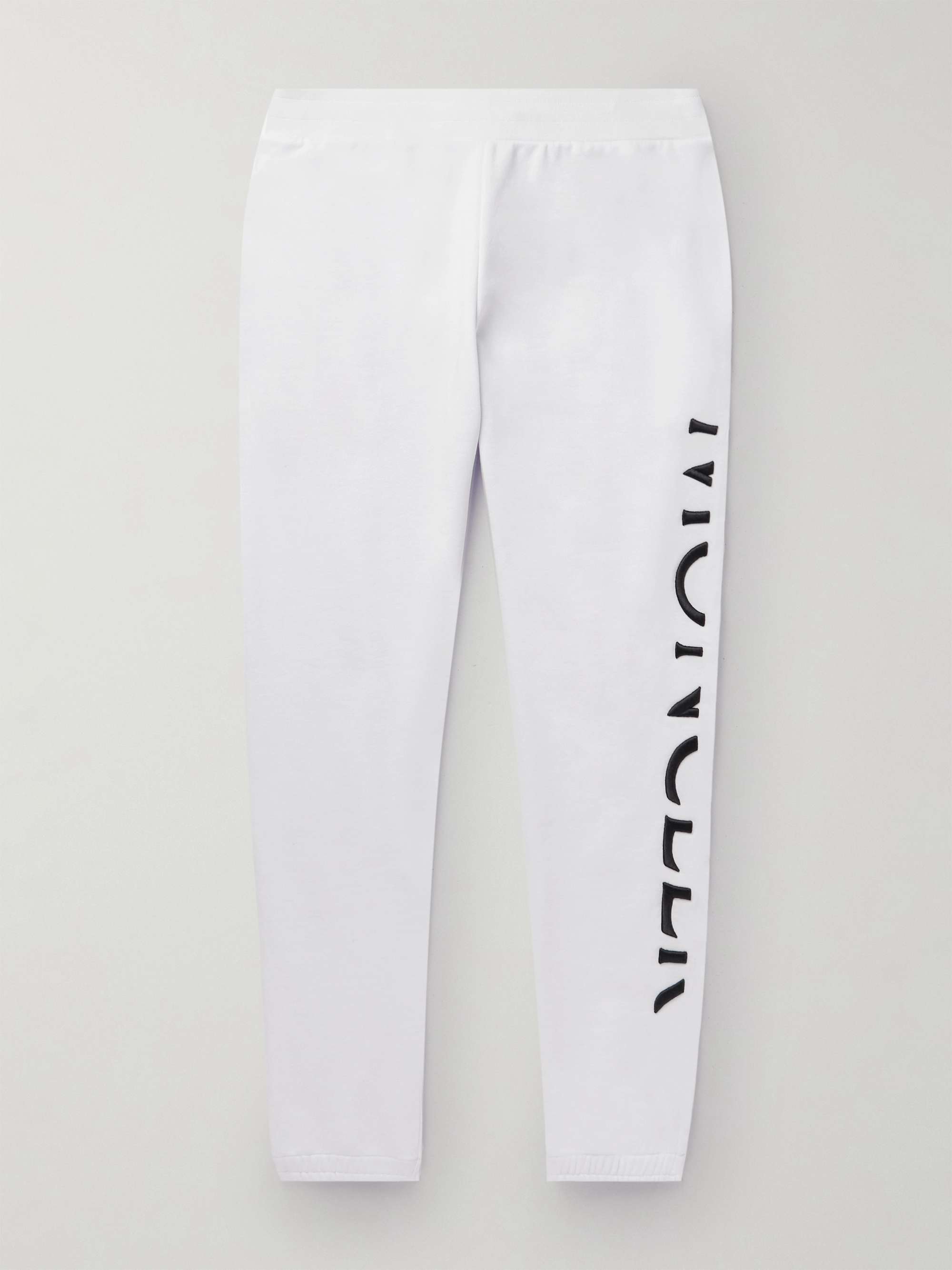 MONCLER Tapered Logo-Embroidered Cotton-Jersey Sweatpants for Men | MR  PORTER