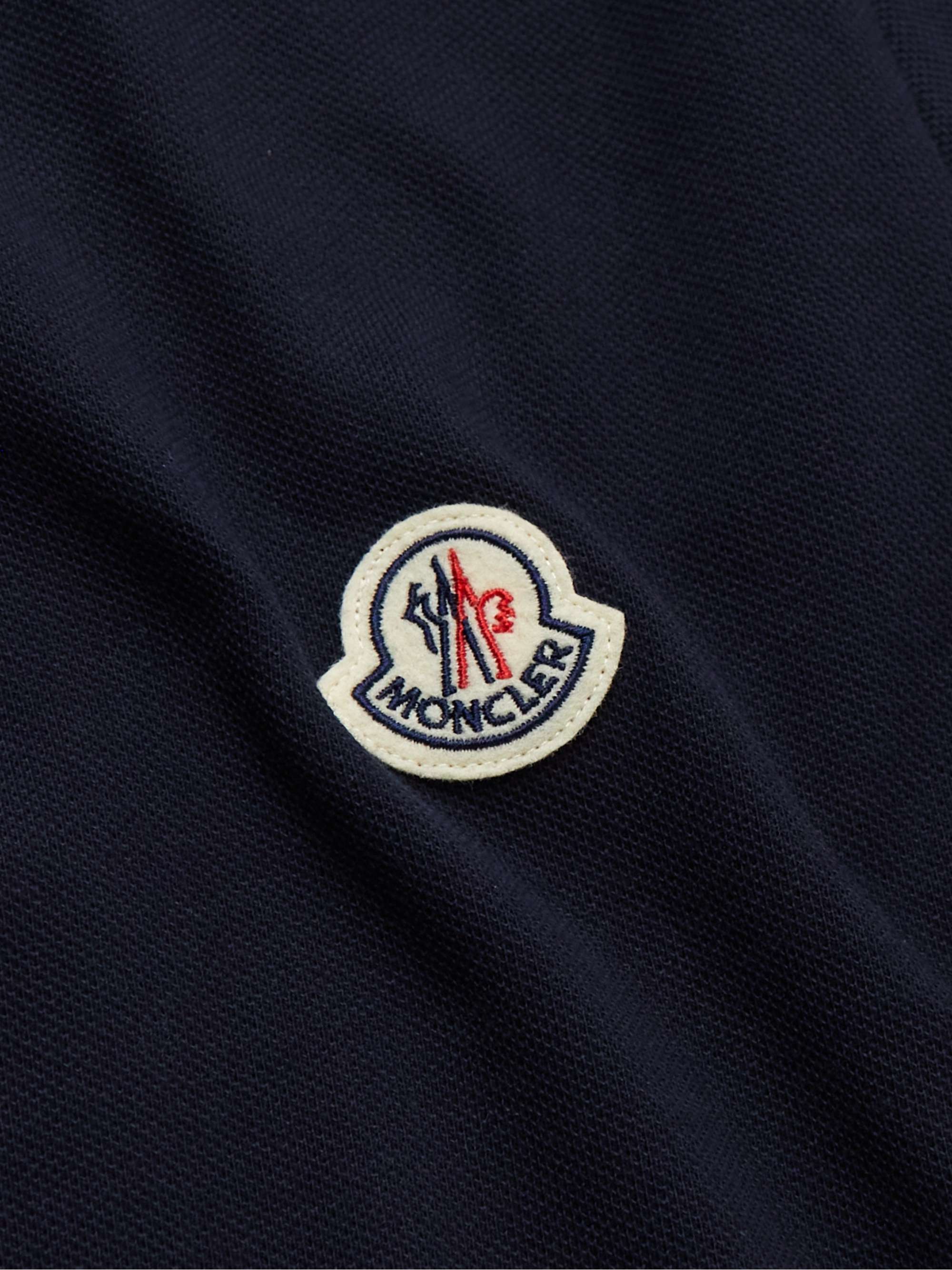 MONCLER Logo-Appliquéd Cotton-Piqué Polo Shirt