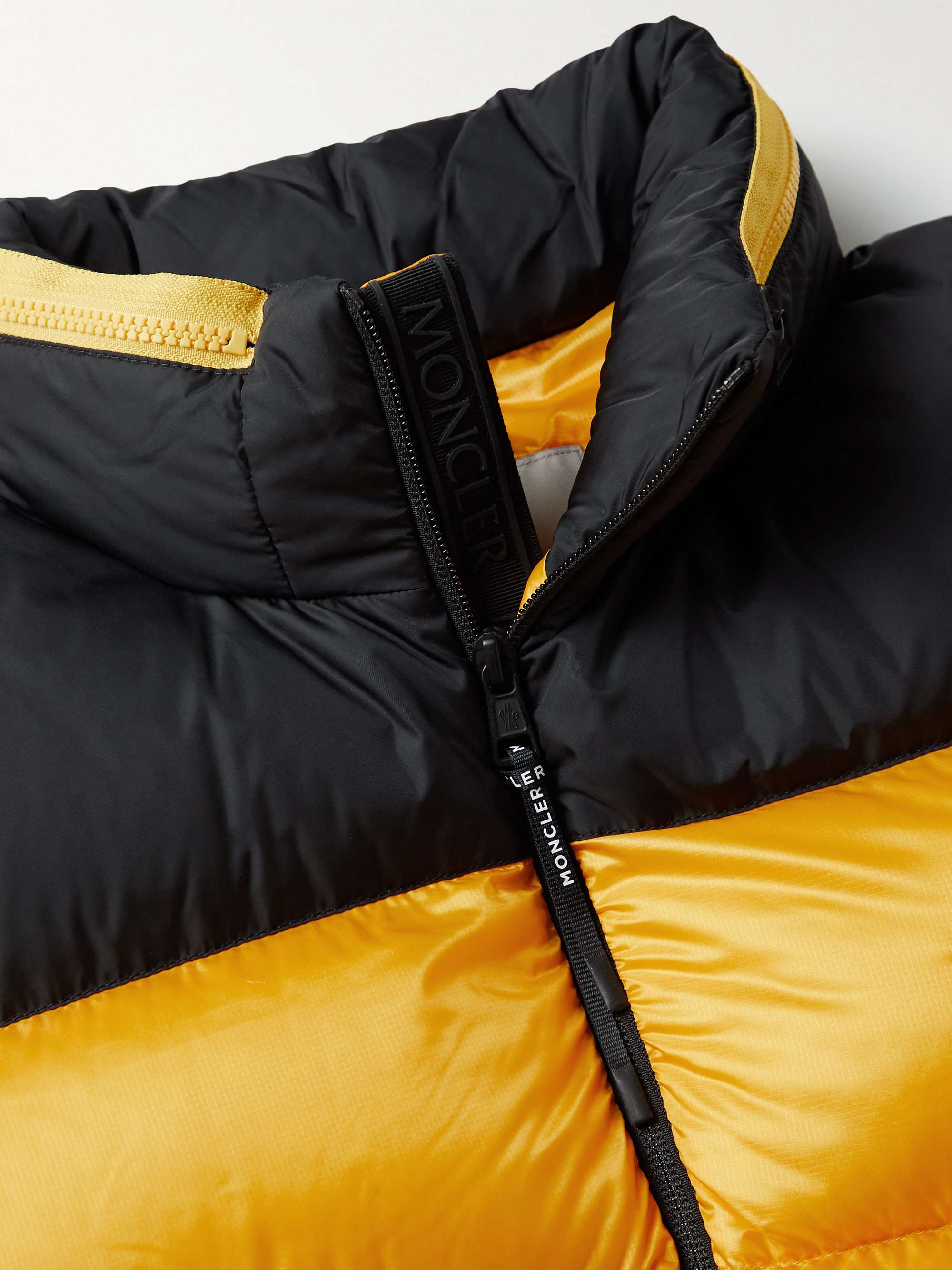 MONCLER Peuplier Logo-Appliquéd Quilted Shell and Ripstop Down Hooded Jacket