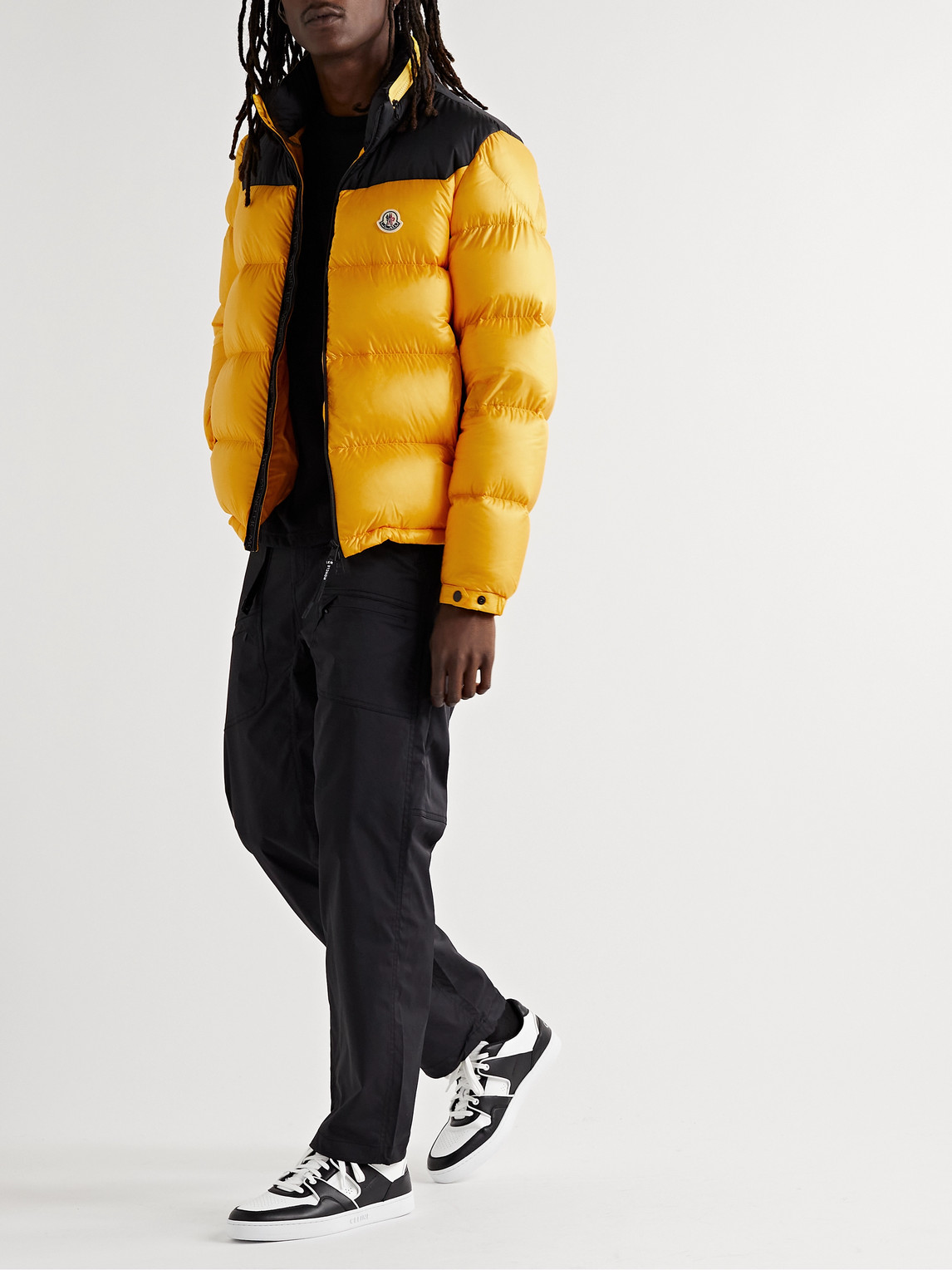 Moncler Down Zipped Jacket In Ocra ModeSens