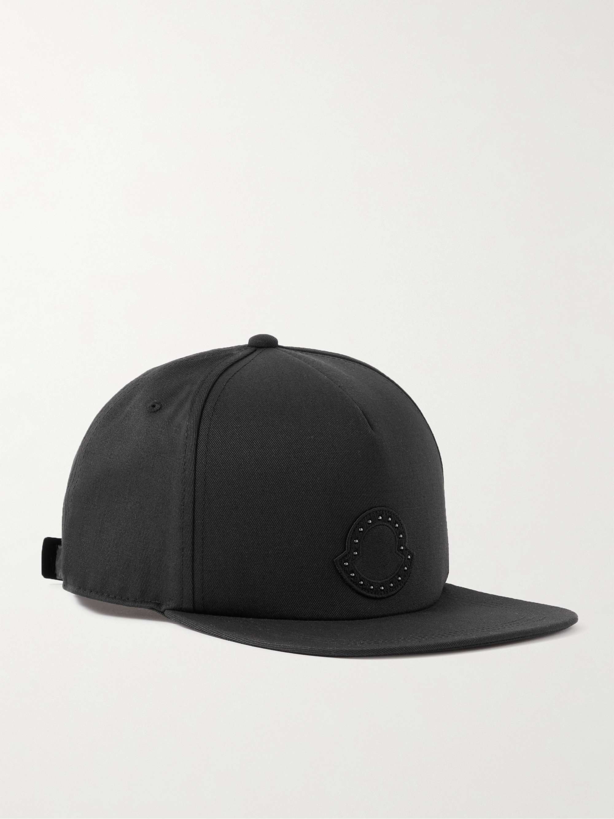 MONCLER Studded Logo-Appliquéd Cotton-Twill Baseball Cap