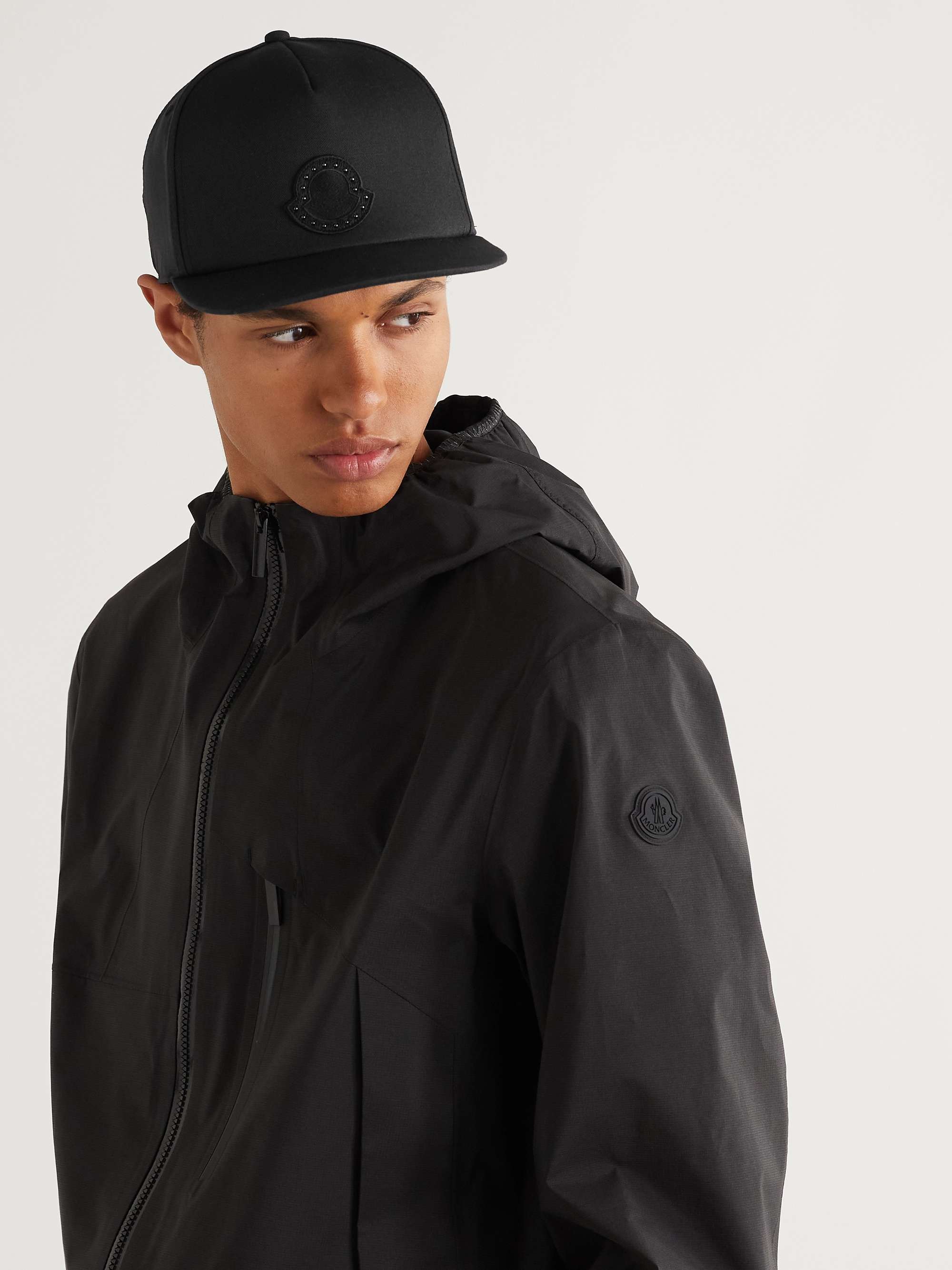 MONCLER Studded Logo-Appliquéd Cotton-Twill Baseball Cap