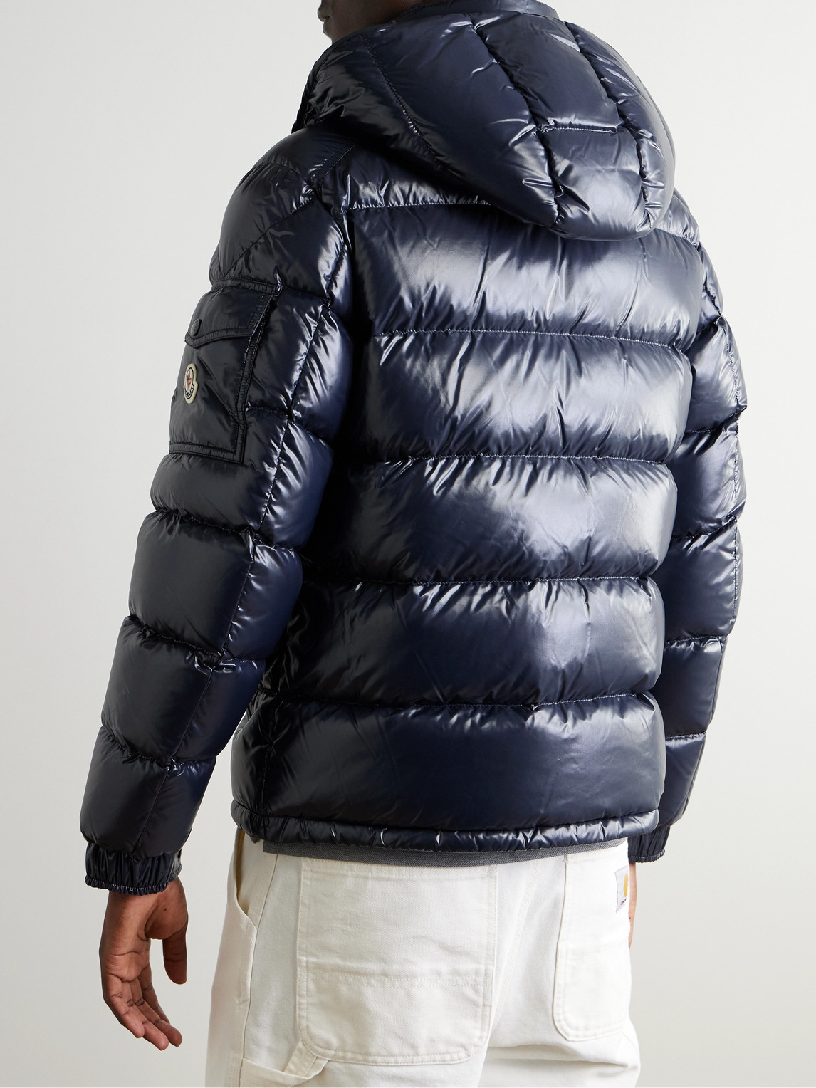 Moncler Cuvellier Water Resistant Down Puffer Jacket In Blue