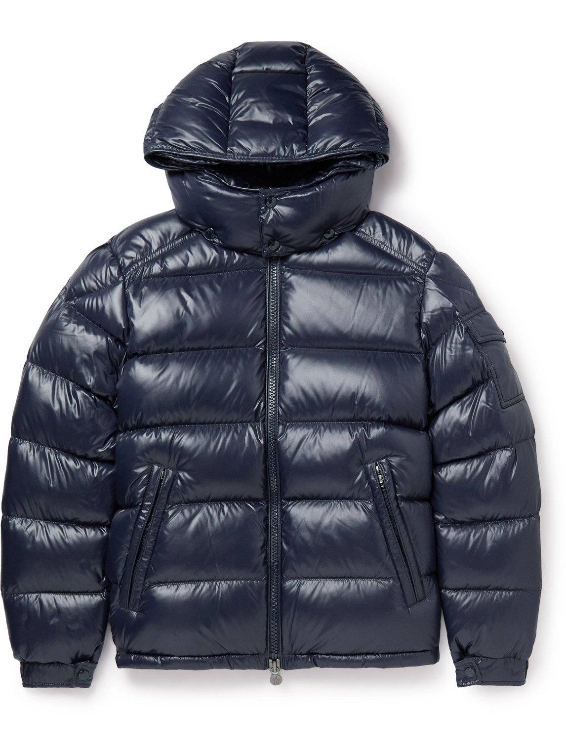 Moncler Cuvellier Water Resistant Down Puffer Jacket In Blue