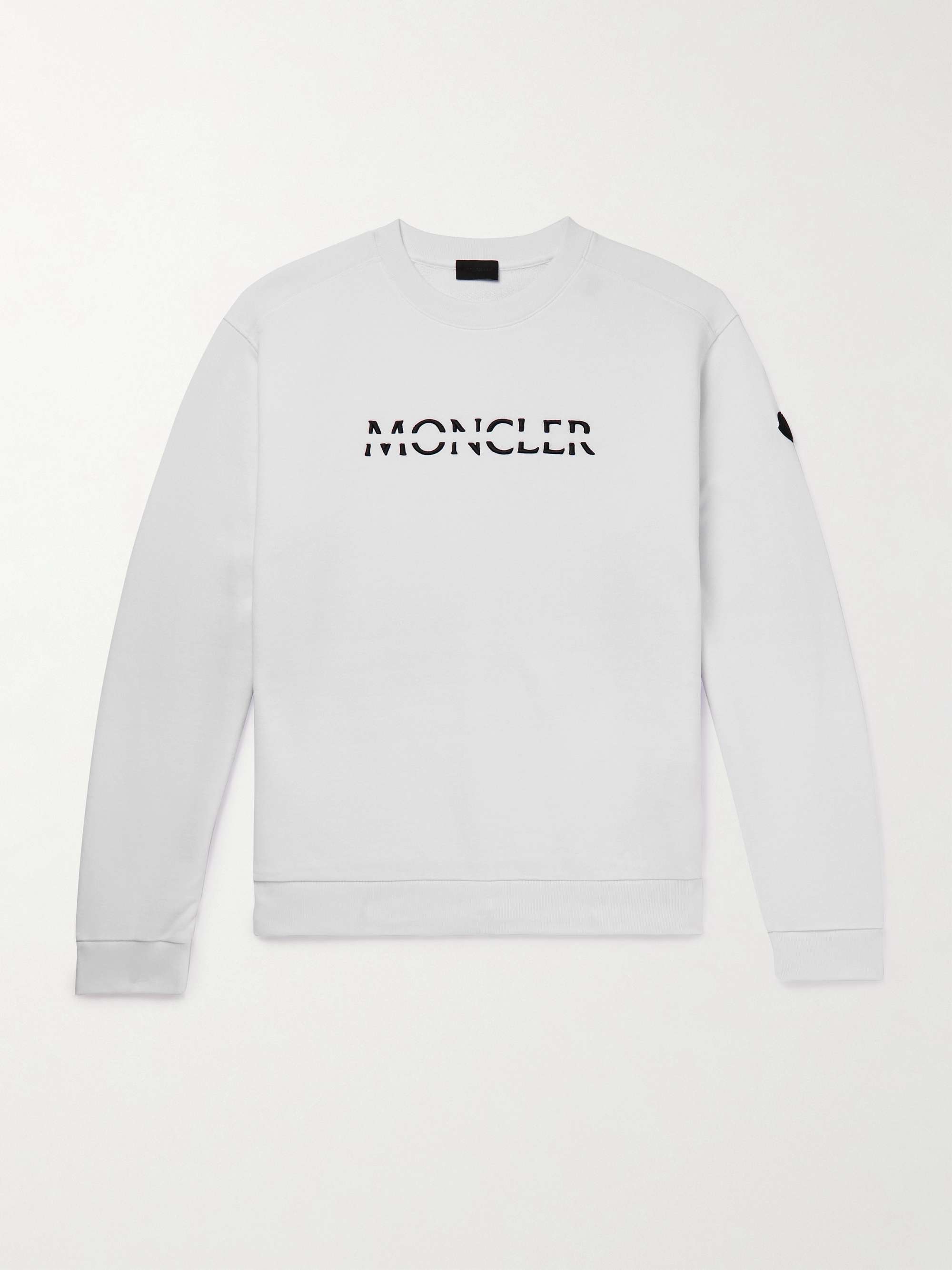 MONCLER Tapered Logo-Embroidered Cotton-Jersey Sweatpants for Men