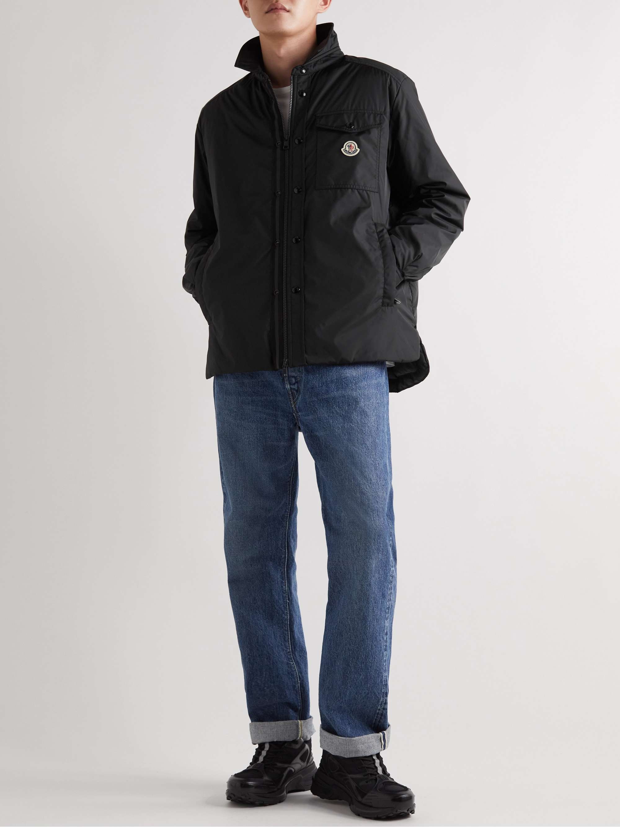 MONCLER Pyrole Grosgrain-Trimmed Nylon Down Overshirt