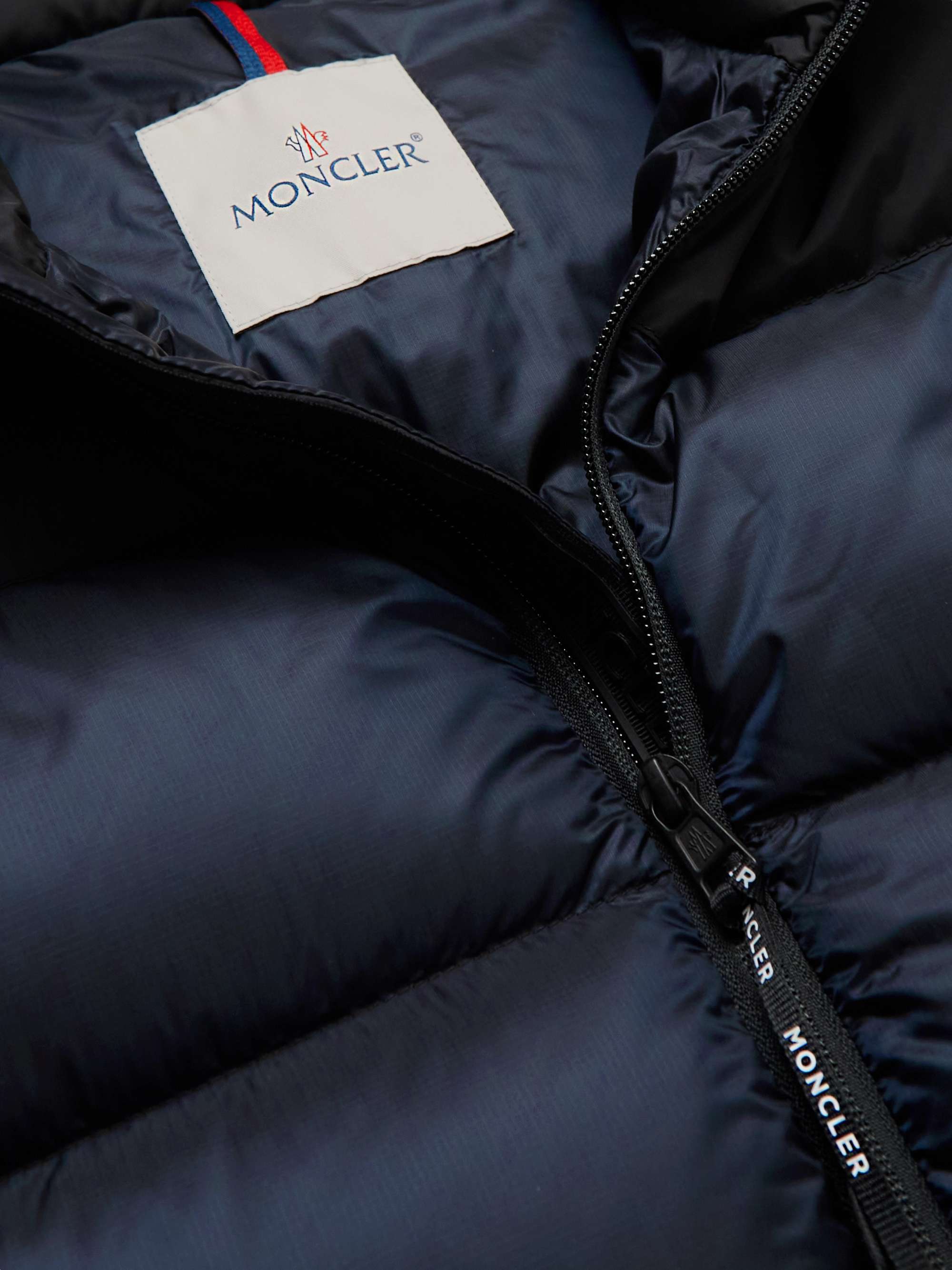 MONCLER Ophrys Logo-Appliquéd Colour-Block Quilted Shell and Ripstop ...