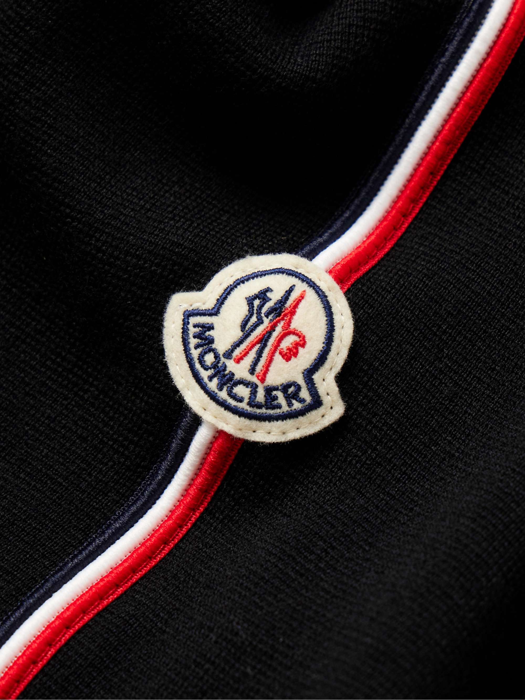 MONCLER Slim-Fit Ribbed Wool and Quilted Shell Down Hooded Zip-Up Cardigan