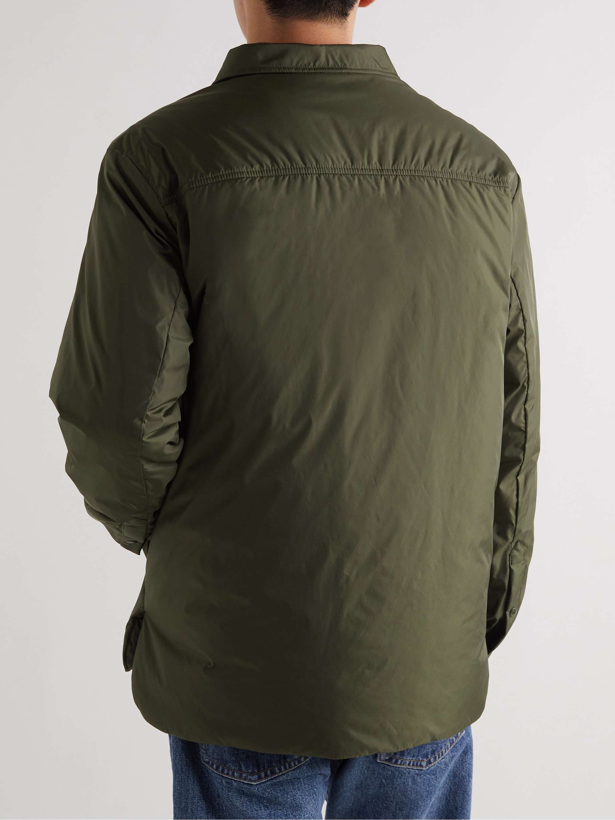 MONCLER Pyrole Grosgrain-Trimmed Nylon Down Overshirt