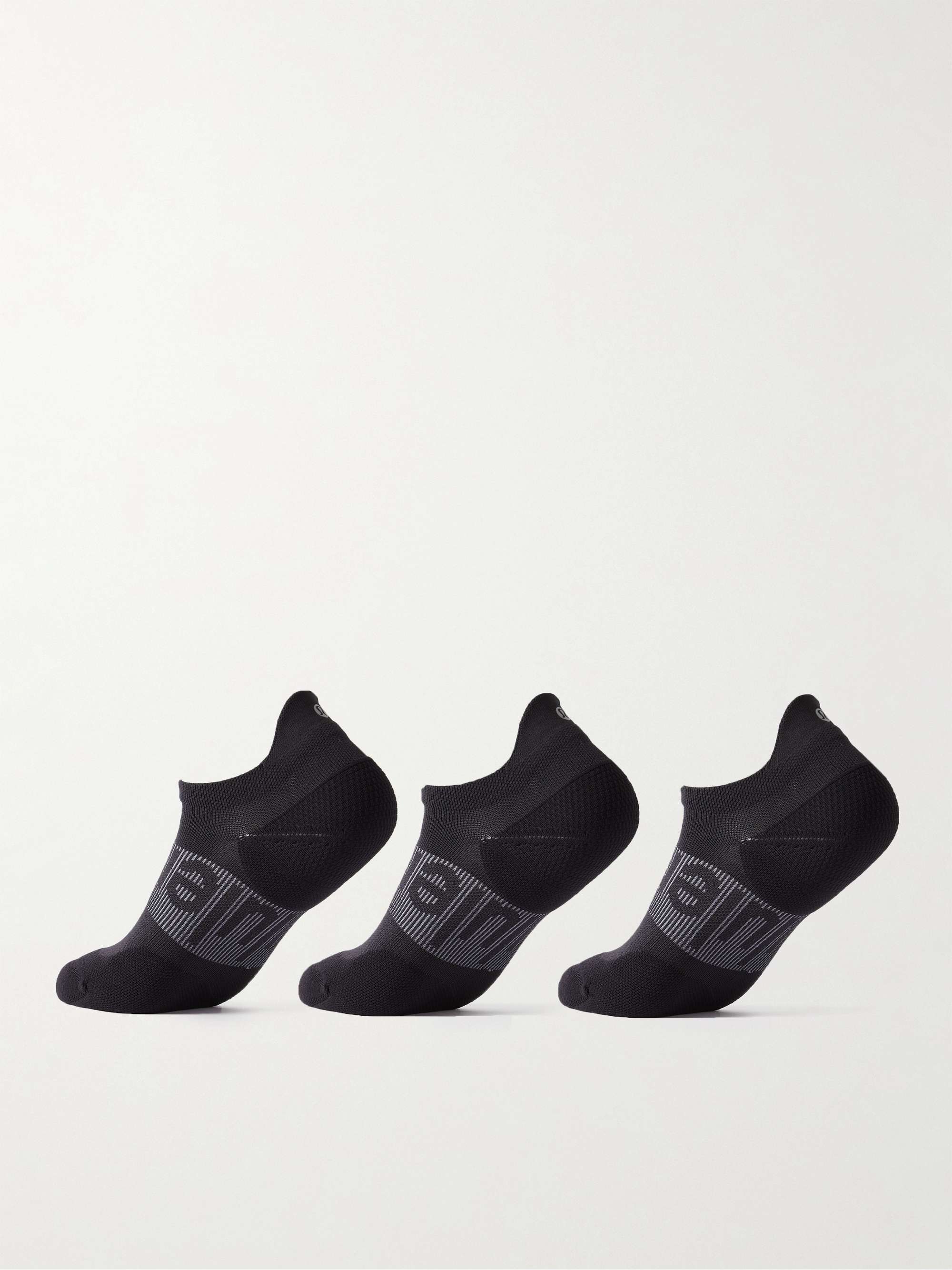 LULULEMON Three-Pack Power Stride PerformaHeel No-Show Socks