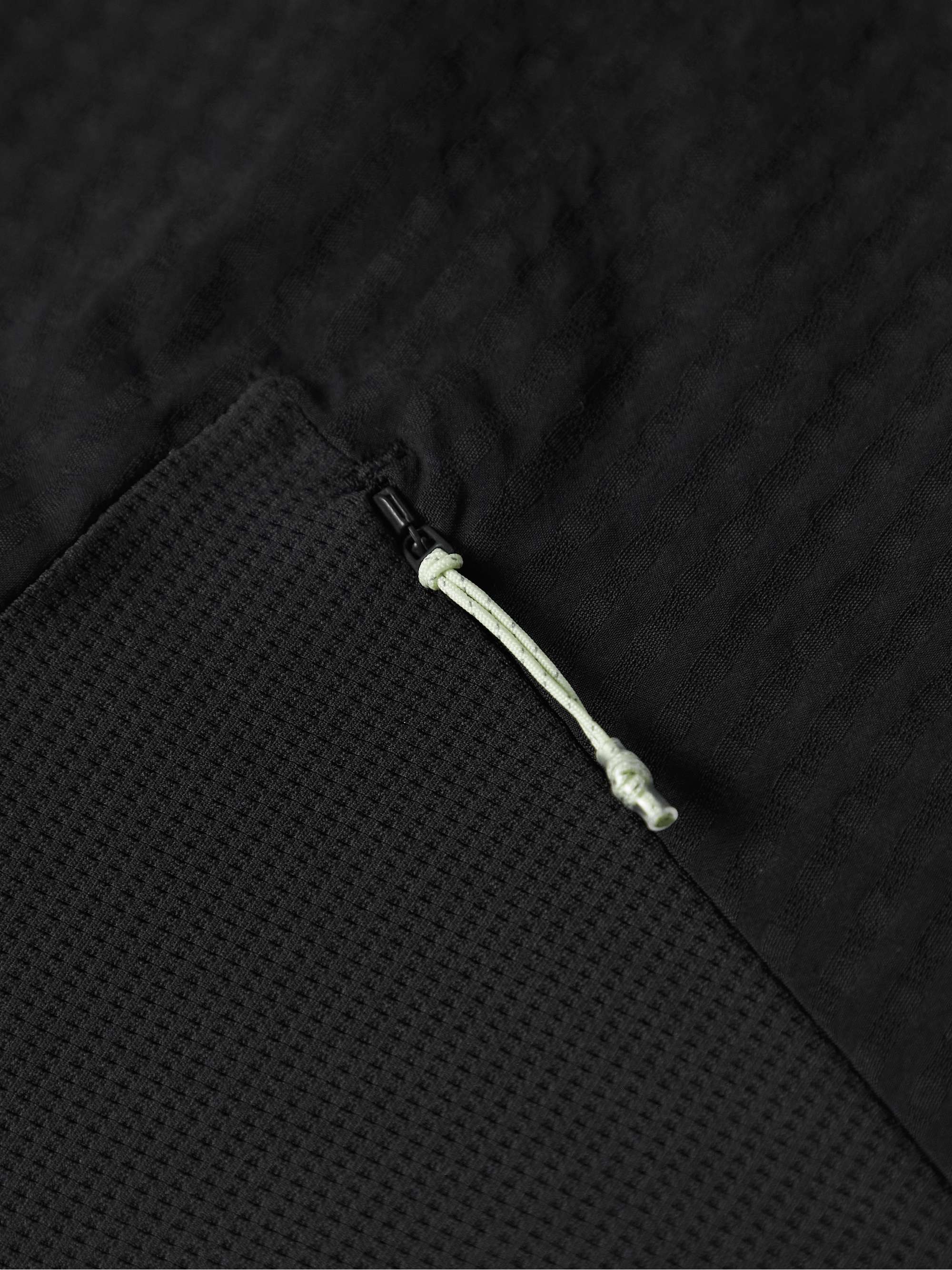 LULULEMON Cold-Terrain Mesh-Trimmed Jersey Half-Zip Hooded Jacket
