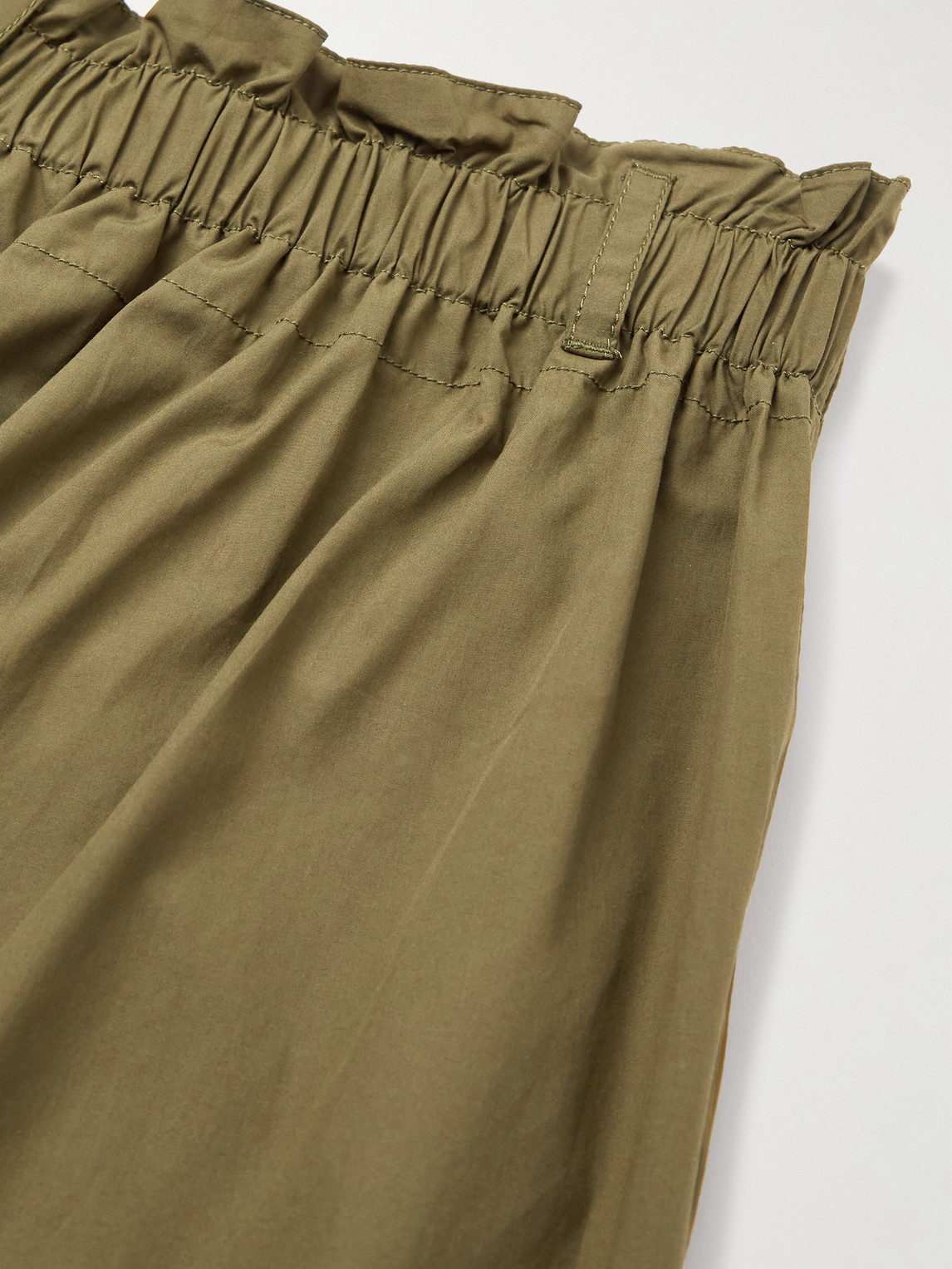 Moncler Genius 2 Moncler 1952 Straight-leg Pleated Cotton-poplin Shorts In Brown