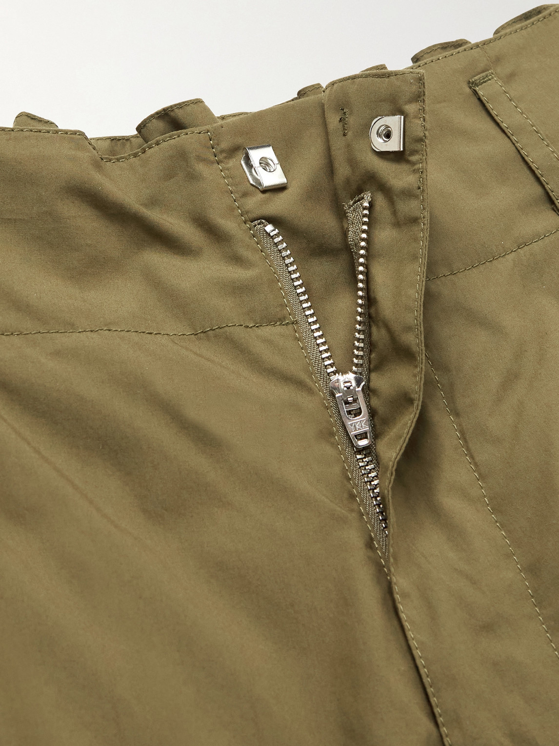 Moncler Genius 2 Moncler 1952 Straight-leg Pleated Cotton-poplin Shorts In Brown