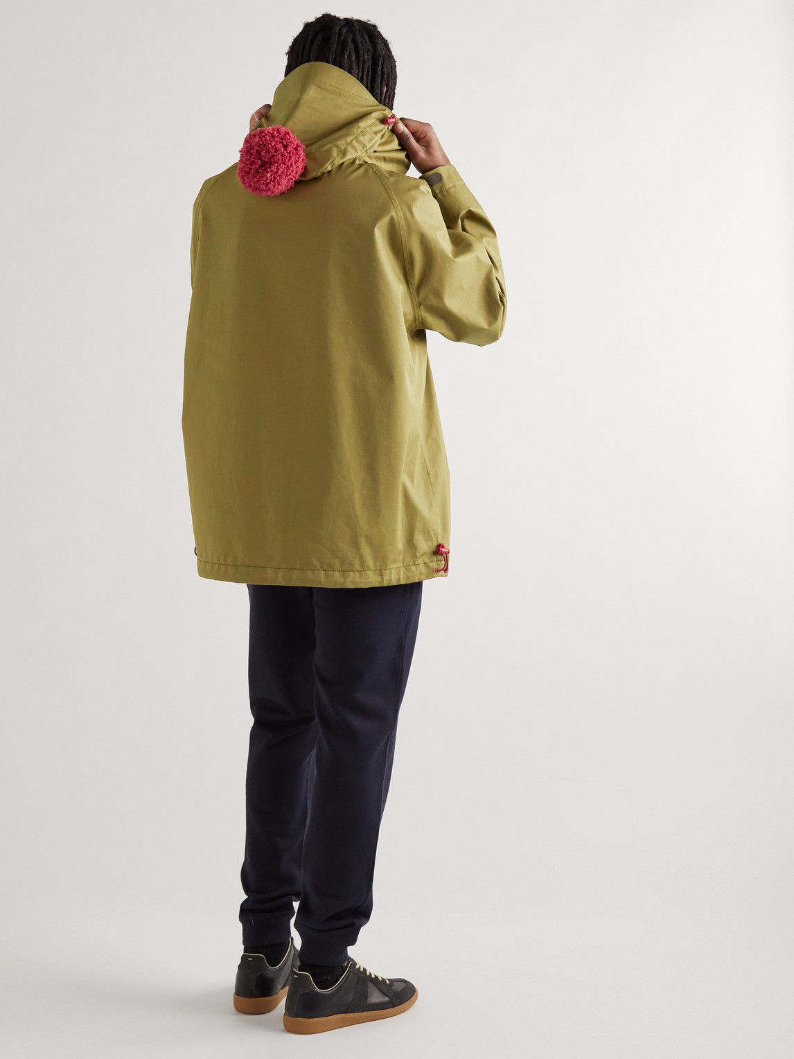 Moncler Genius 2 Moncler 1952 Logo-appliquéd Cotton-blend Canvas Hooded Jacket In Green