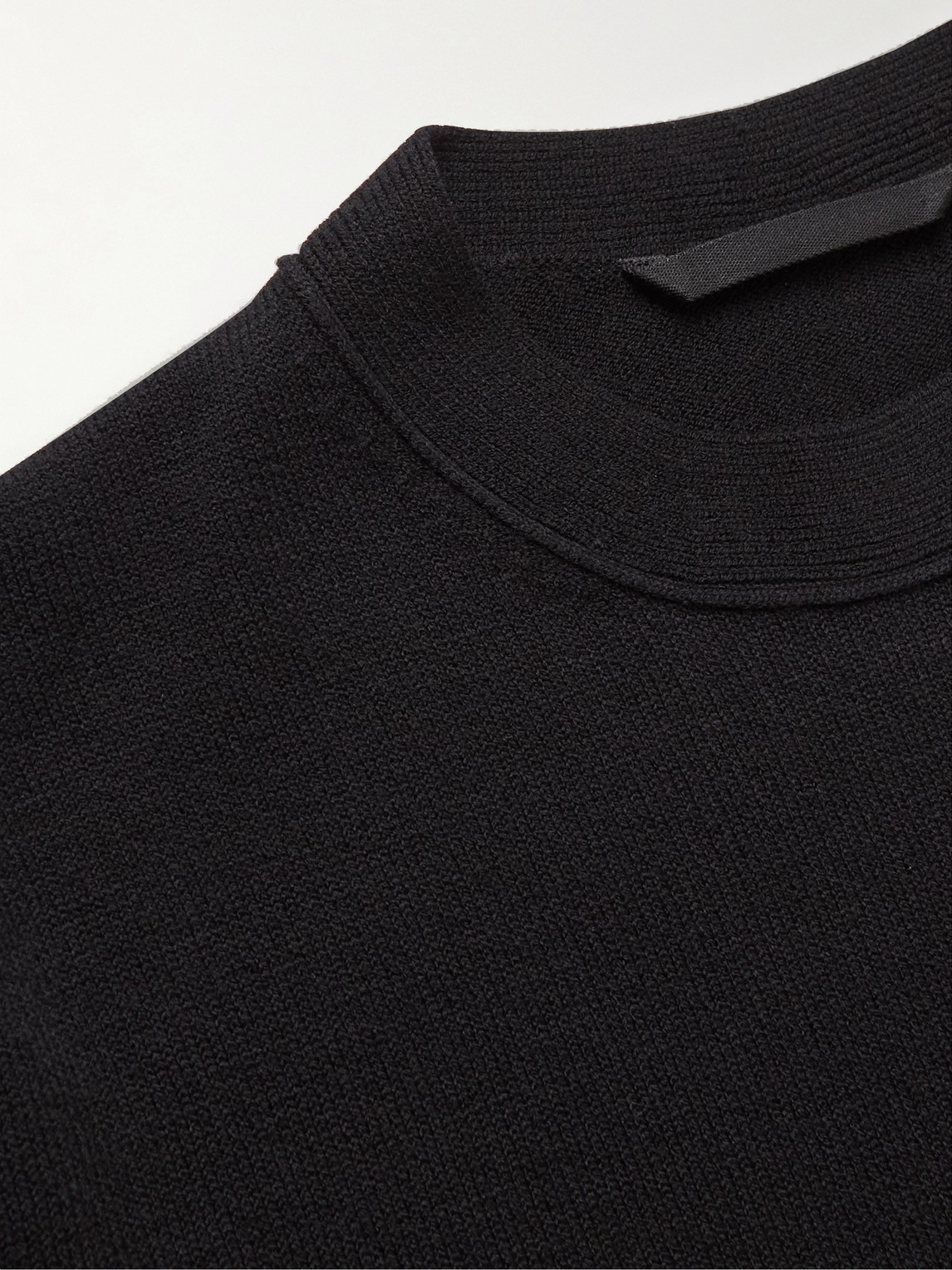 Shop Moncler Genius 2 Moncler 1952 Logo-intarsia Wool-blend Sweater In Black