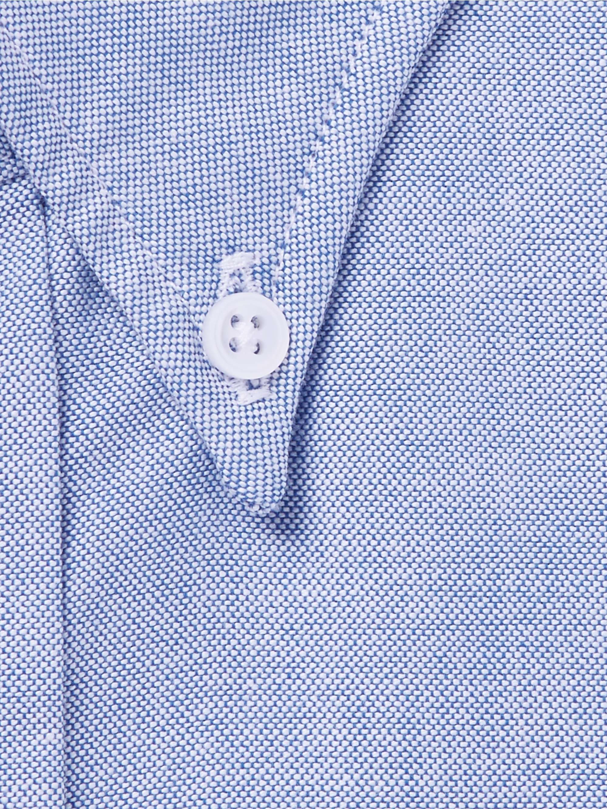 DRAKE'S Blue Button-Down Collar Cotton Oxford Shirt