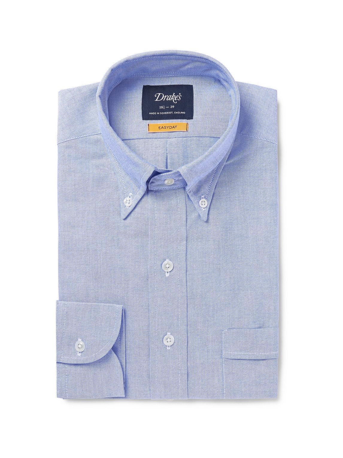 Blue Button-Down Collar Cotton Oxford Shirt