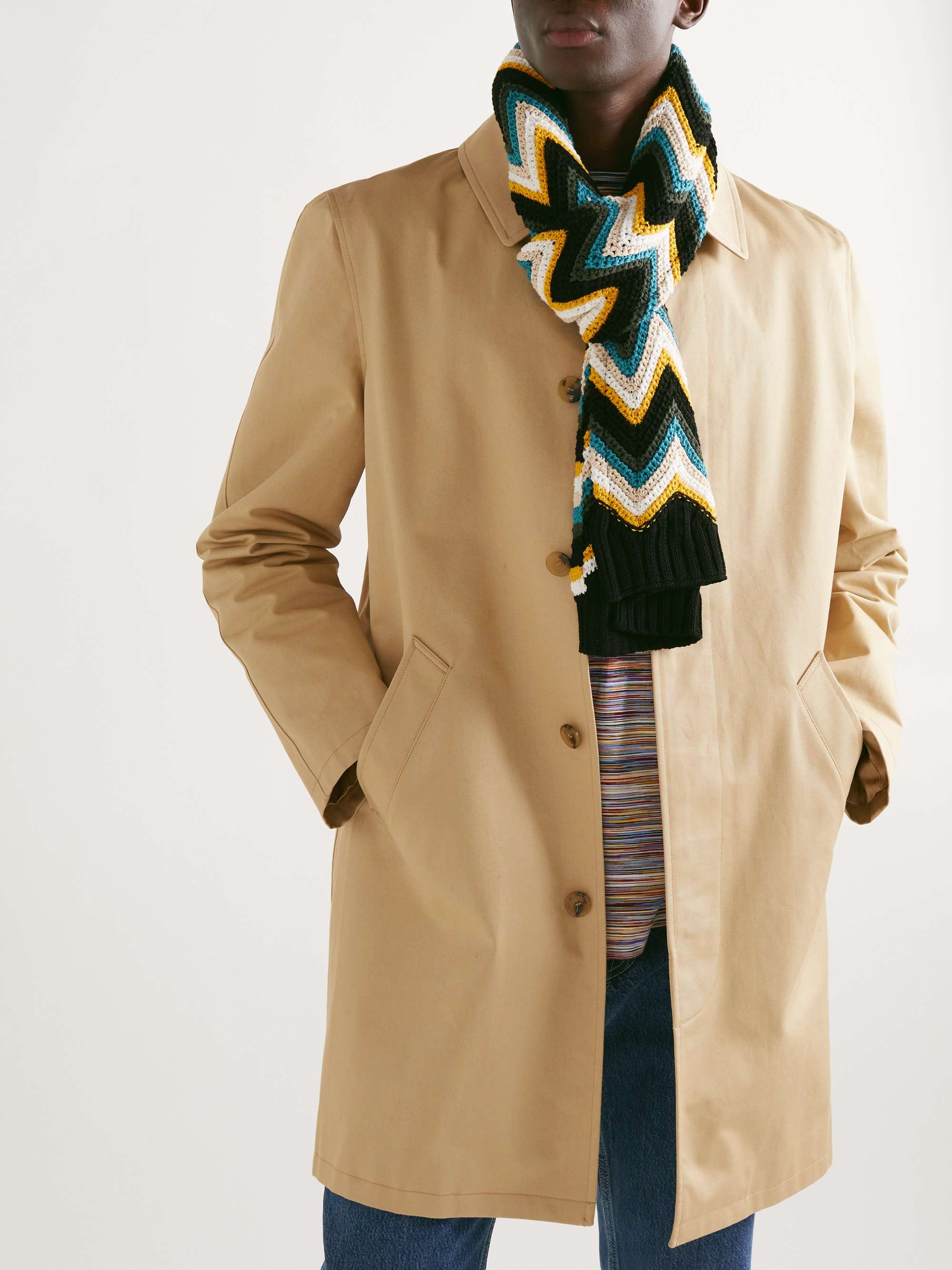 MISSONI Crochet-Knit Cotton Scarf