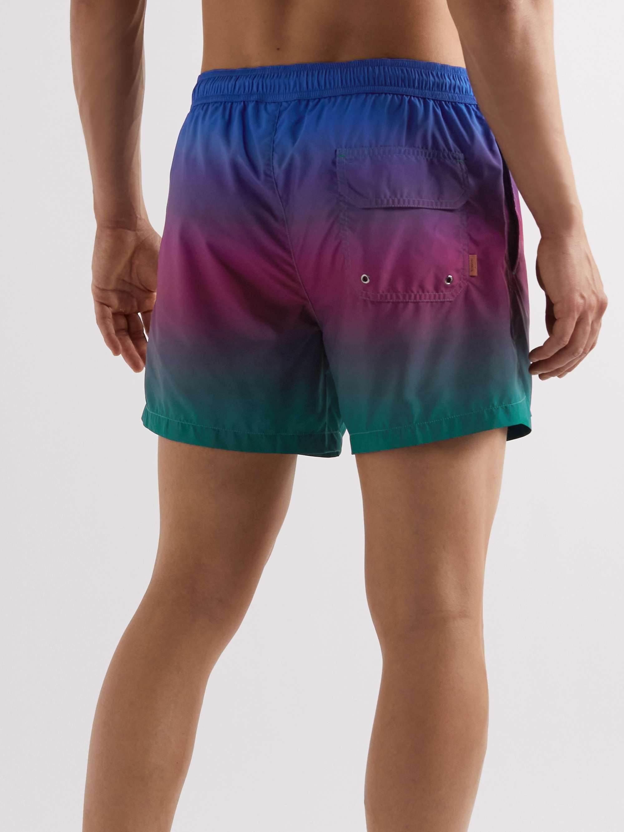 MISSONI Straight-Leg Mid-Length Striped Swim Shorts
