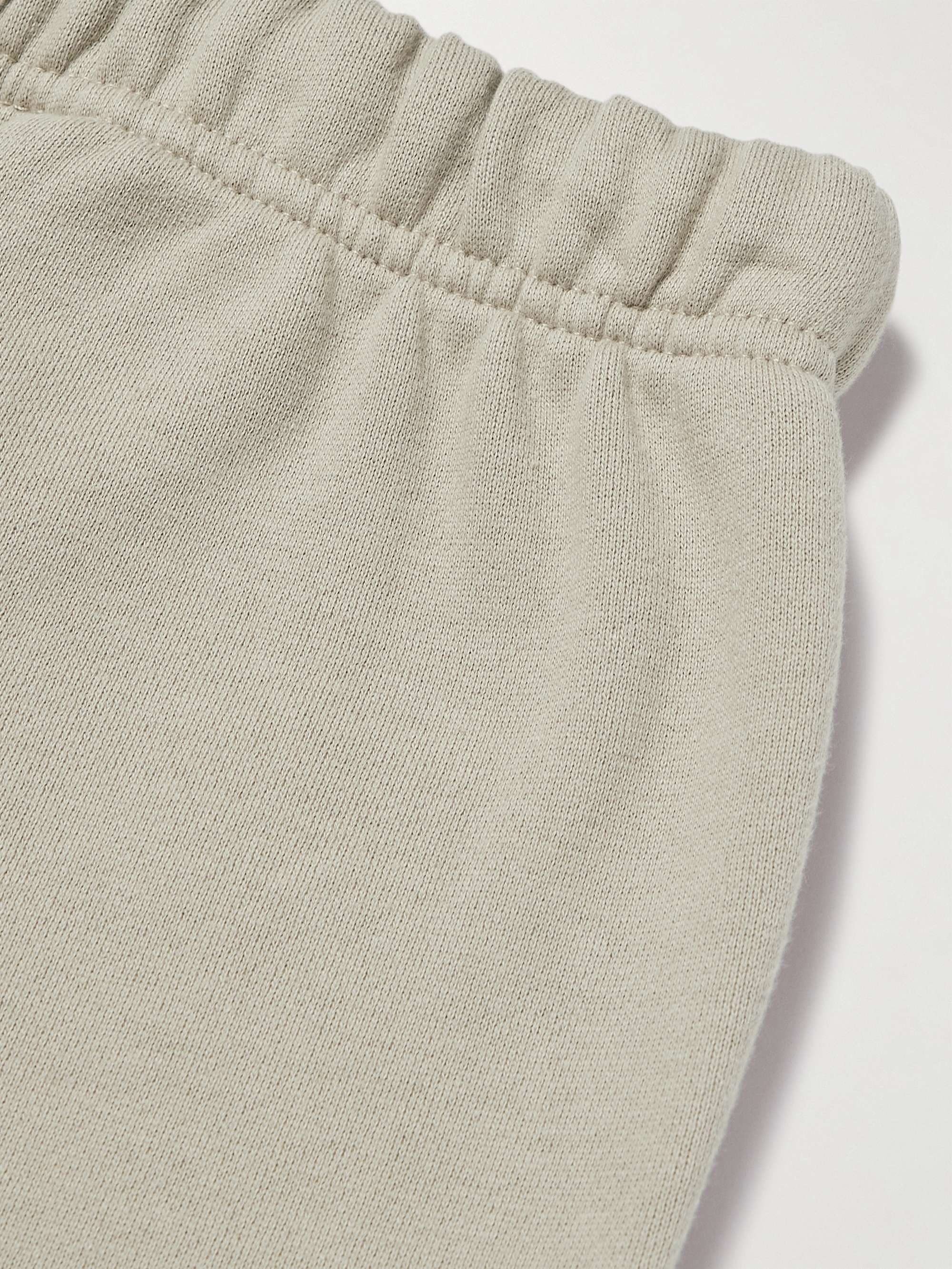 FEAR OF GOD ESSENTIALS KIDS Tapered Logo-Flocked Cotton-Blend Jersey Sweatpants