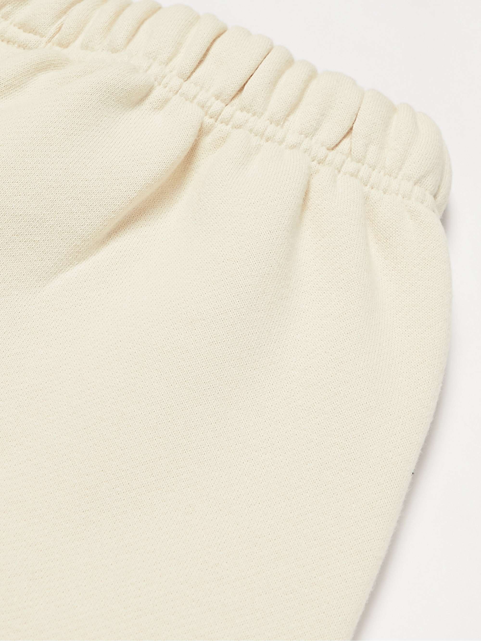 FEAR OF GOD ESSENTIALS KIDS Straight-Leg Logo-Flocked Cotton-Blend Jersey Sweatpants
