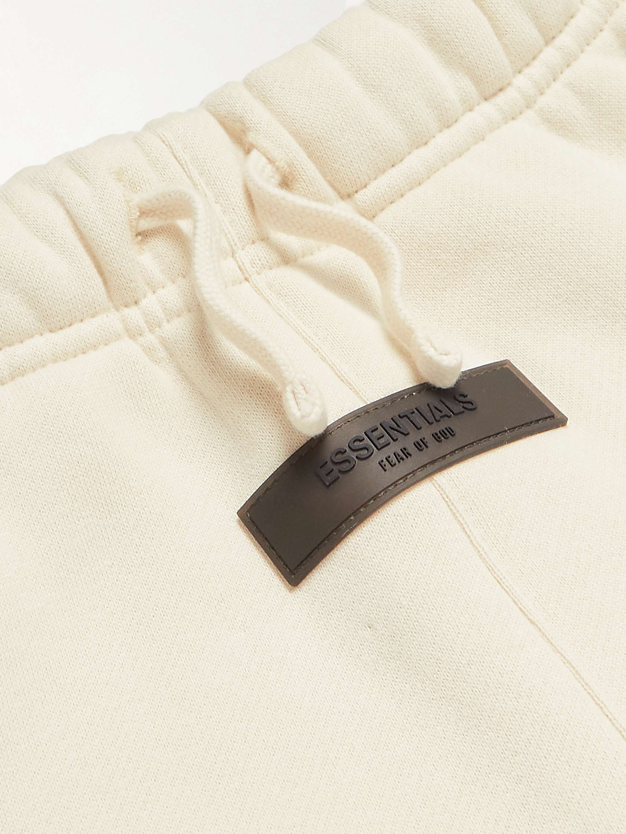 FEAR OF GOD ESSENTIALS KIDS Straight-Leg Logo-Flocked Cotton-Blend Jersey Sweatpants