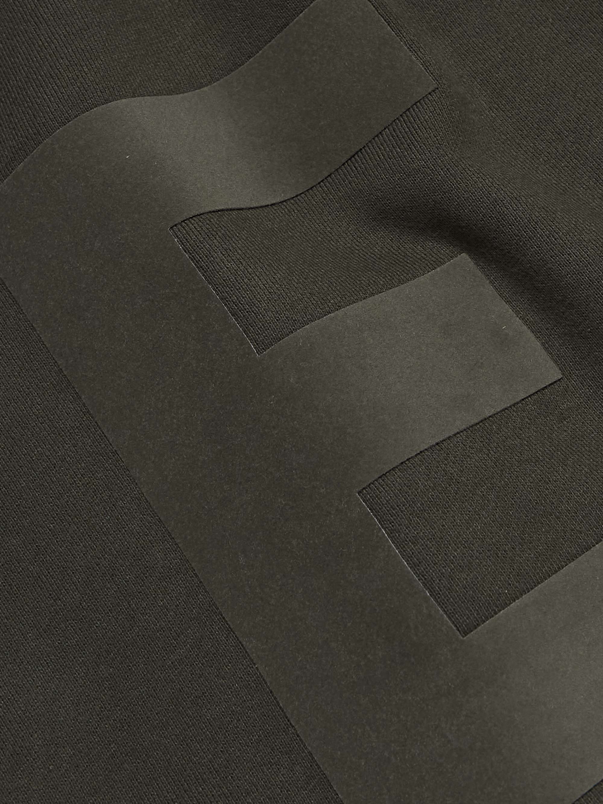 FEAR OF GOD ESSENTIALS KIDS سويت شيرت من مزيج قطن الجيرسي مُزيّن بشعار العلامة النافر