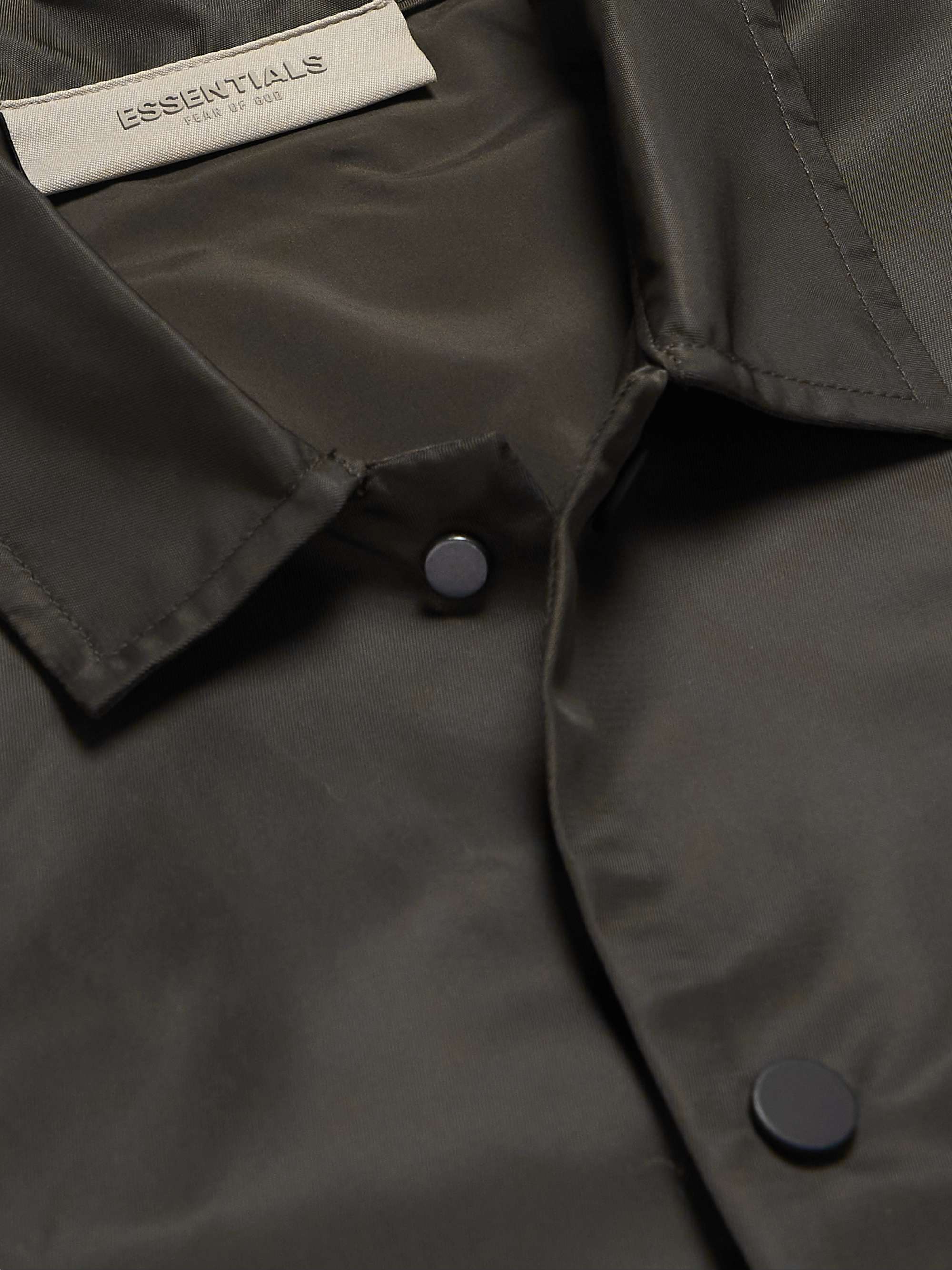 FEAR OF GOD ESSENTIALS KIDS Coaches Logo-Flocked Shell Coach Jacket