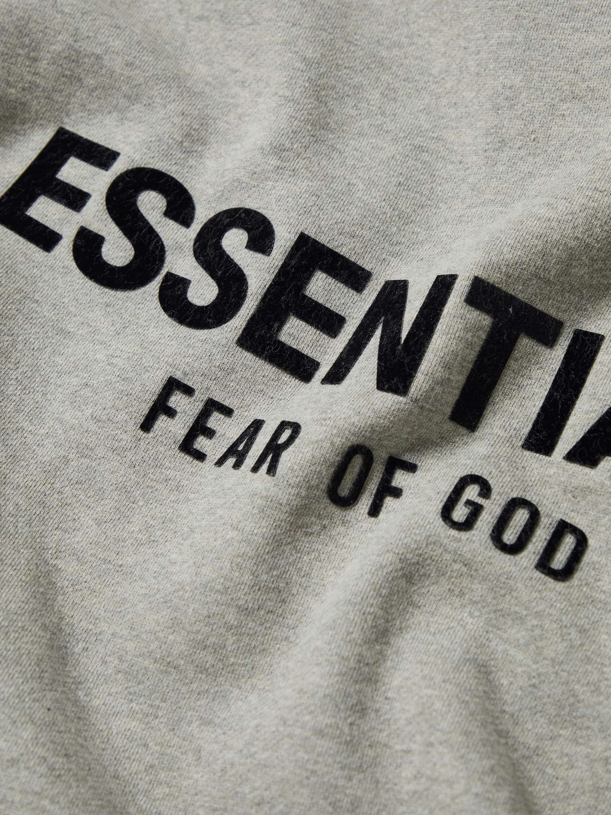 FEAR OF GOD ESSENTIALS Logo-Flocked Cotton-Blend Jersey Sweatshirt