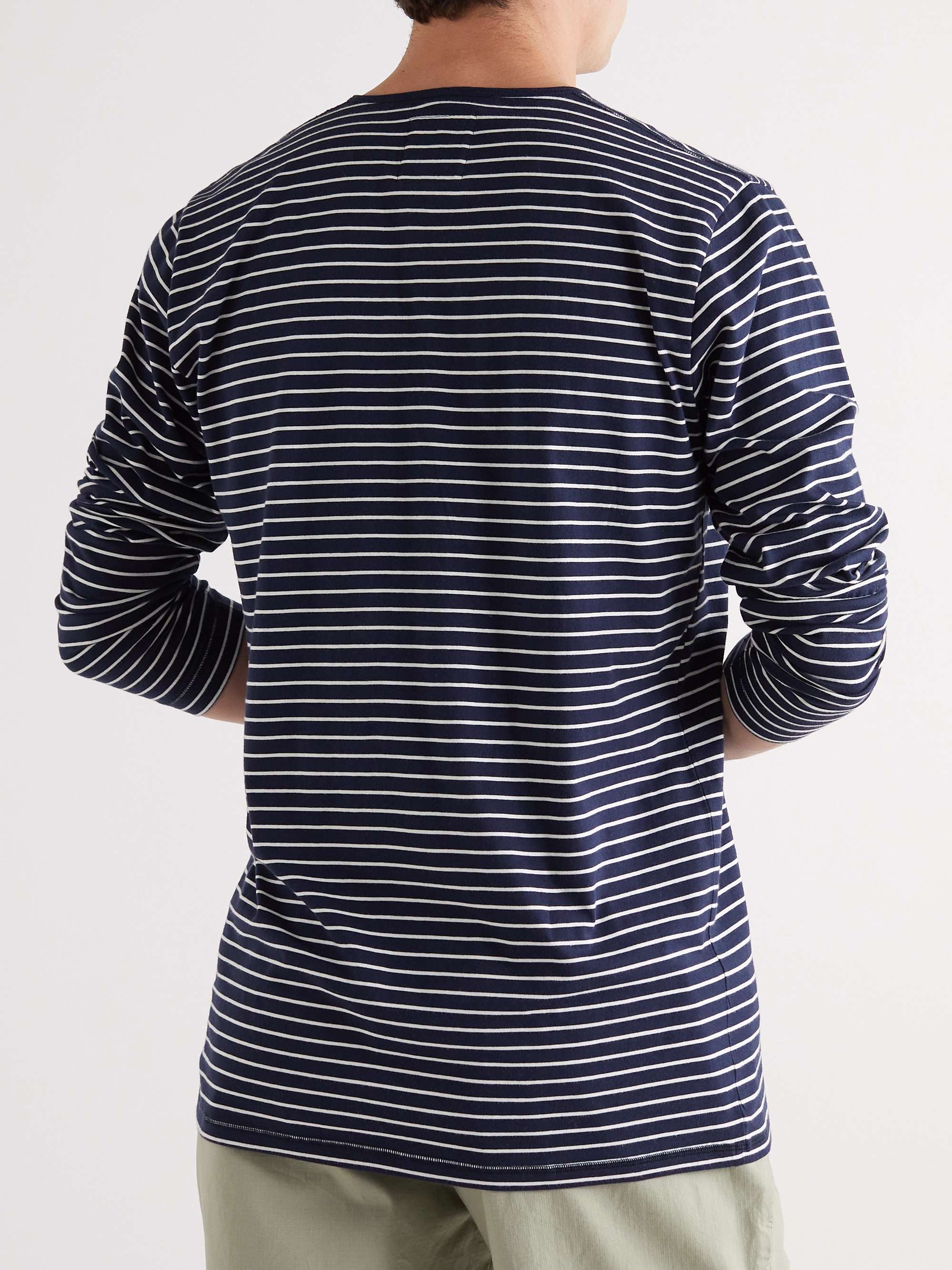HEMEN BIARRITZ Harri Slim-Fit Organic Cotton-Jersey Henley Pyjama T-Shirt