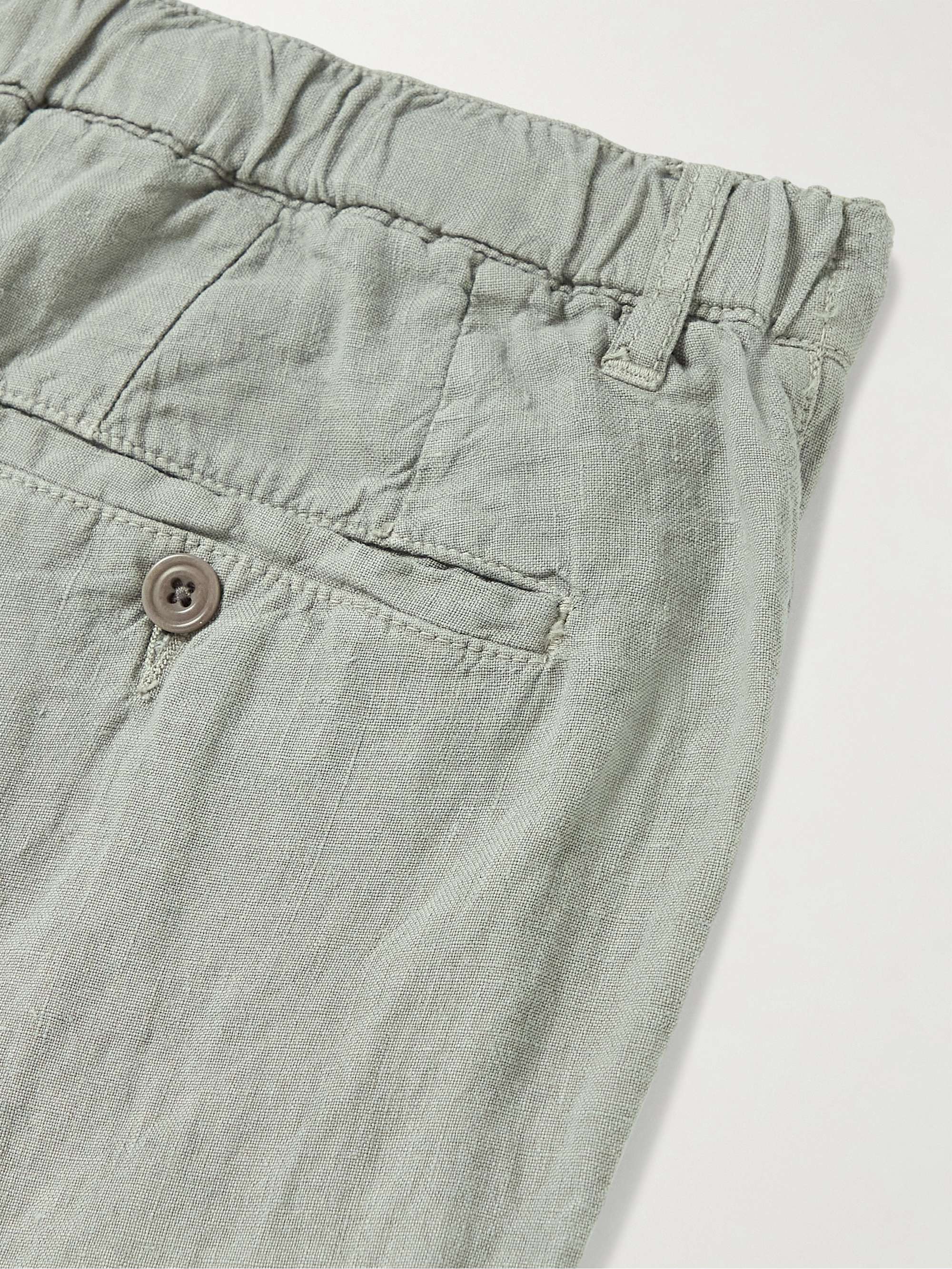 HARTFORD Tanker Slim-Fit Linen Drawstring Trousers