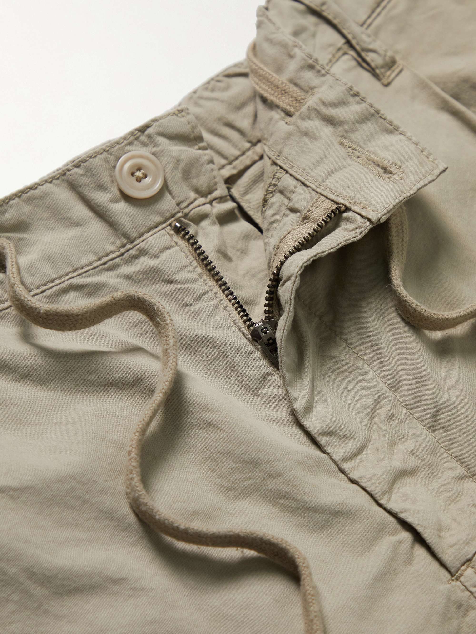 HARTFORD Tank Straight-Leg Linen Drawstring Shorts