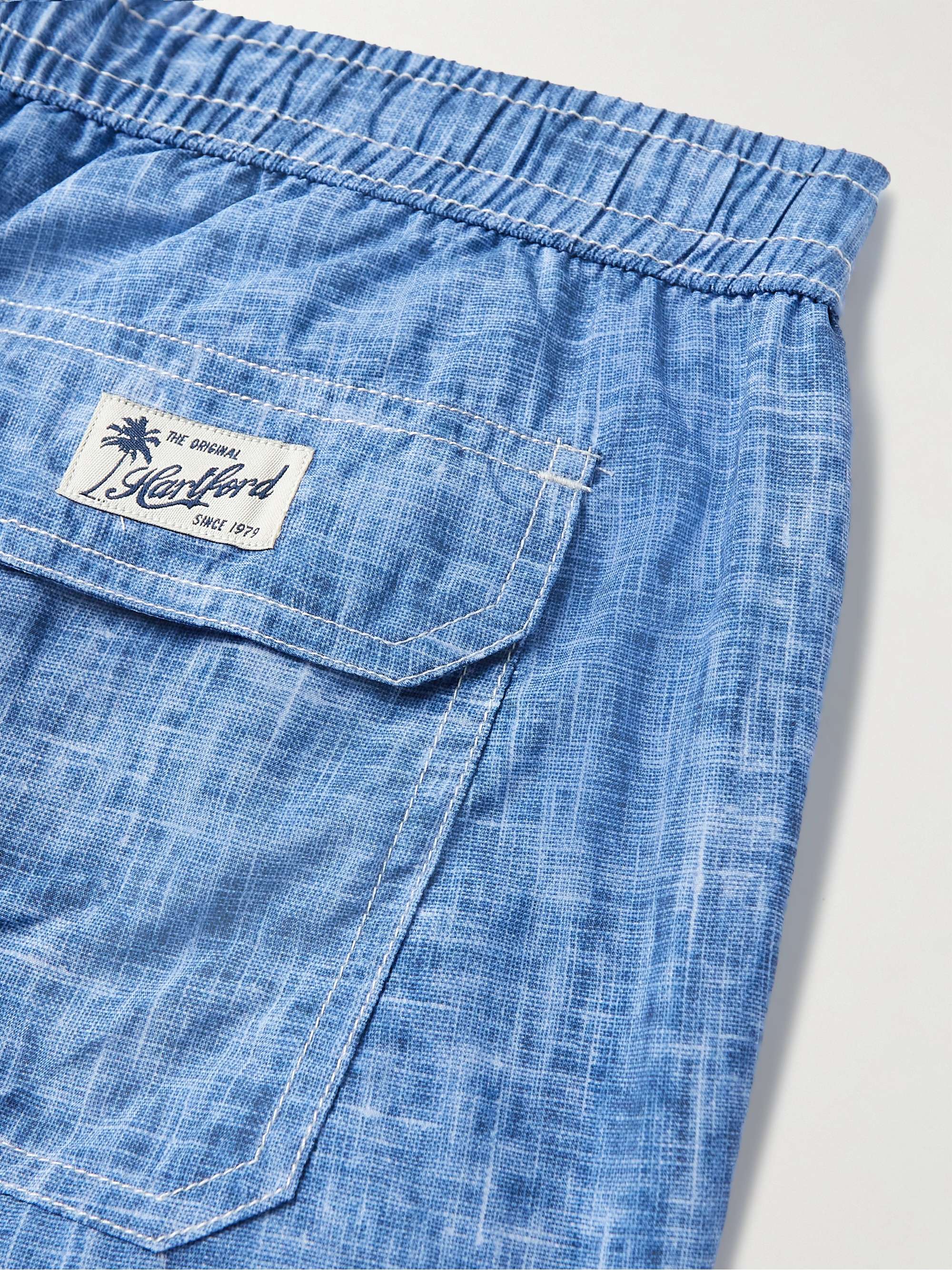 HARTFORD Slim-Fit Mid-Length Printed Swim Shorts
