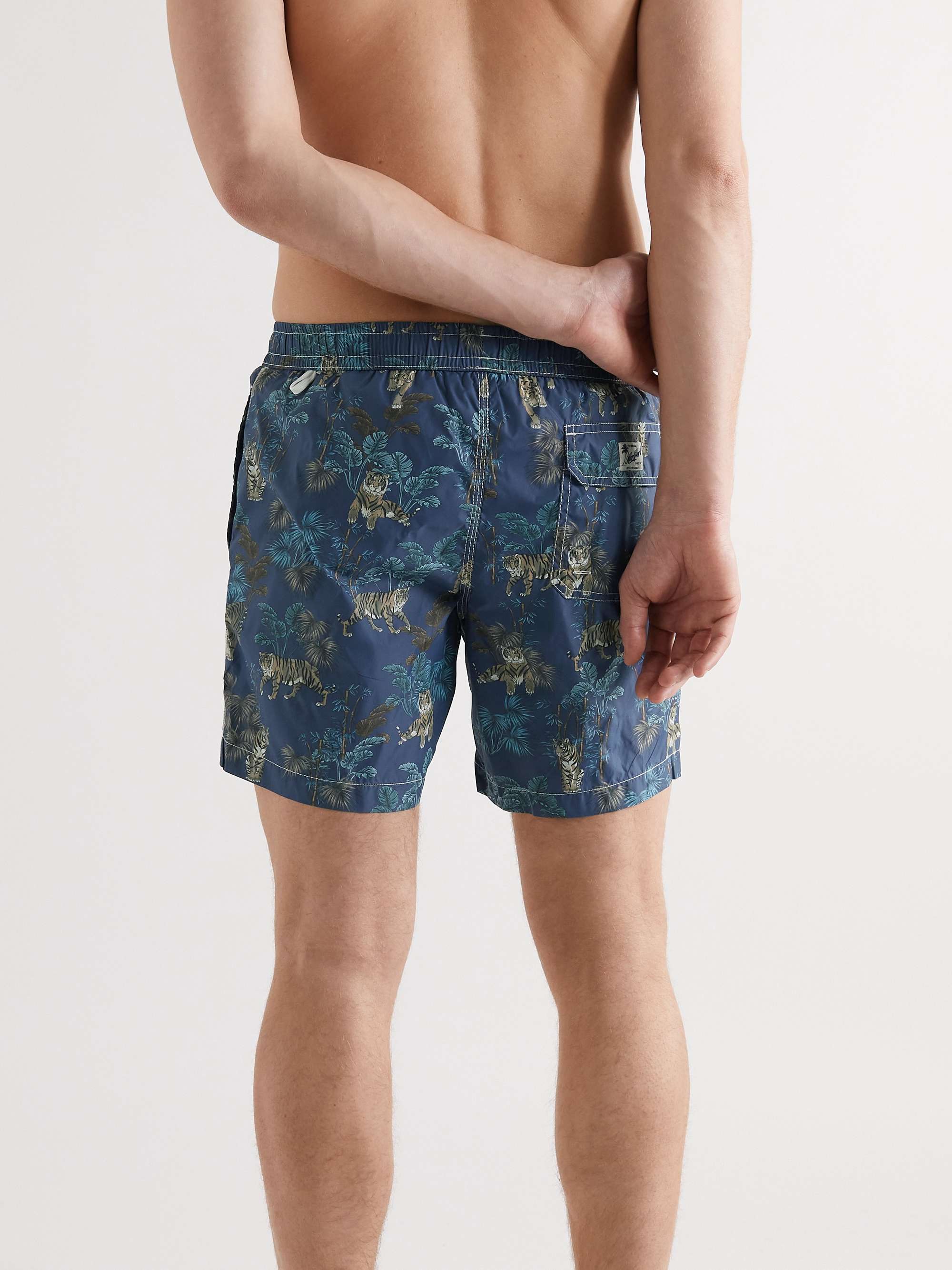 HARTFORD Mid-Length Printed Recycled Swim Shorts