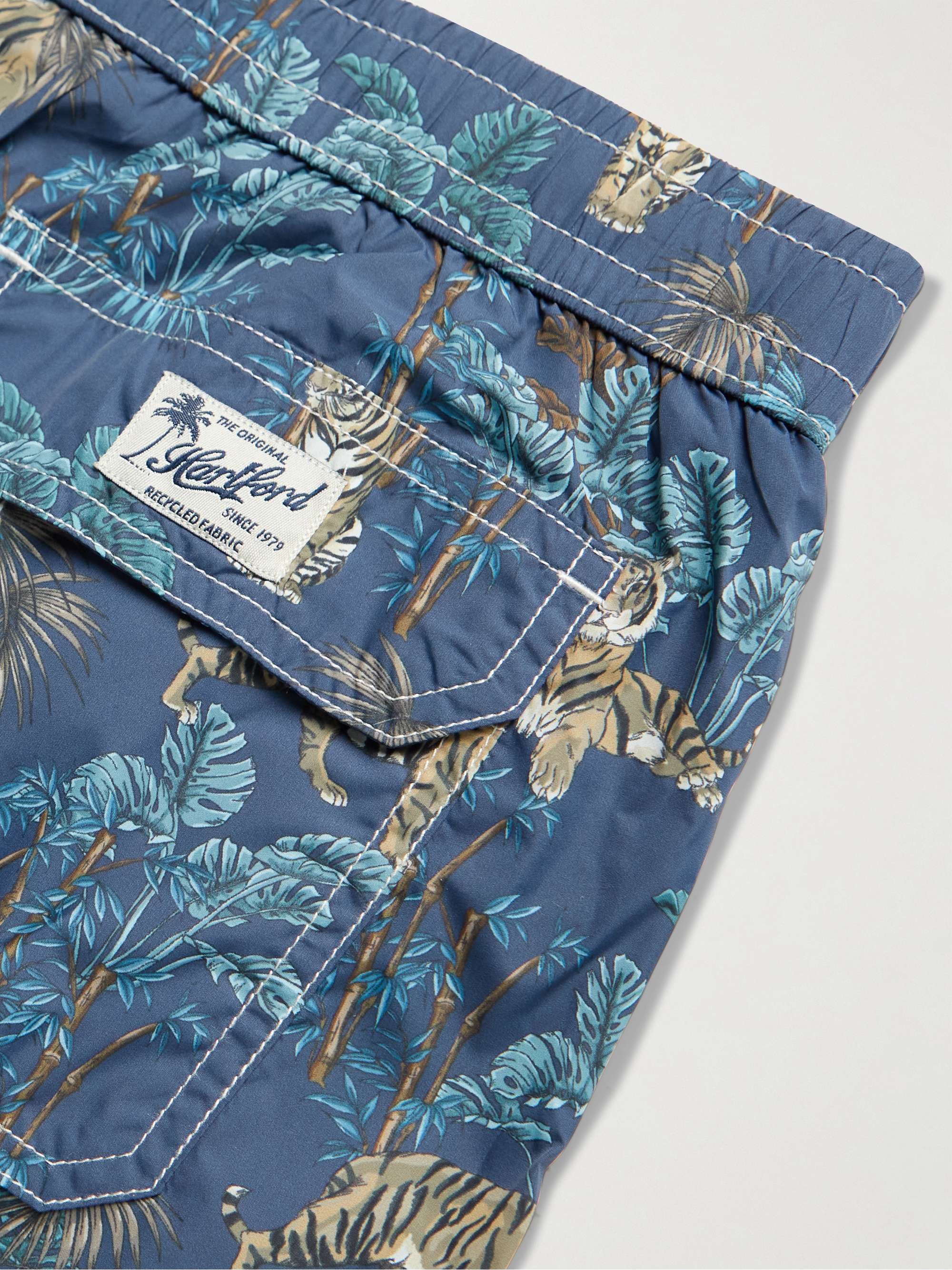 HARTFORD Mid-Length Printed Recycled Swim Shorts