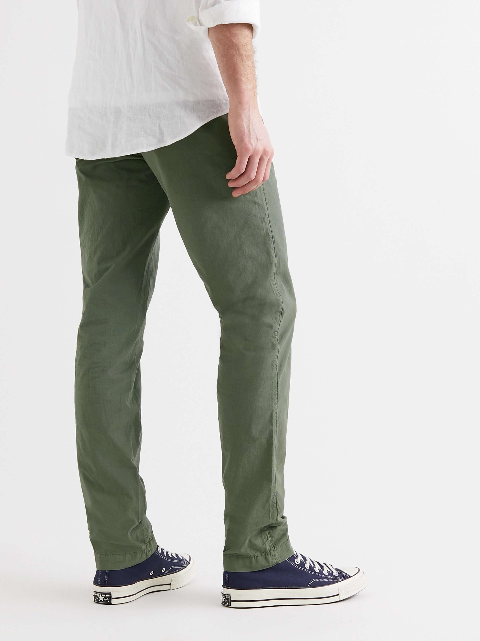 HARTFORD Tanker Straight-Leg Cotton Drawstring Trousers