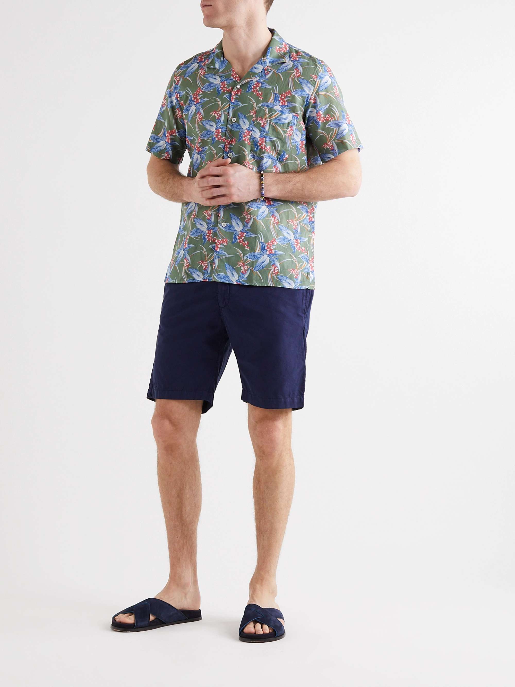 HARTFORD Tank Straight-Leg Cotton Drawstring Shorts