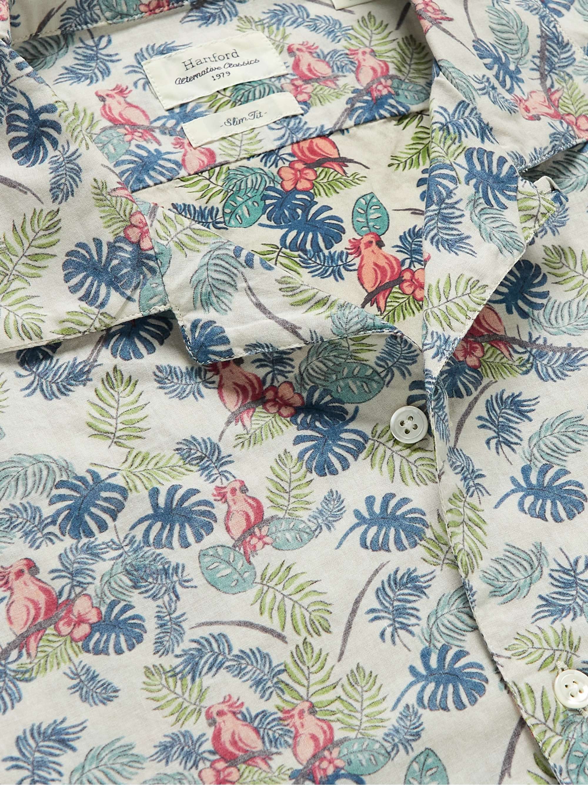 HARTFORD Slam 02 Camp-Collar Printed Cotton Shirt