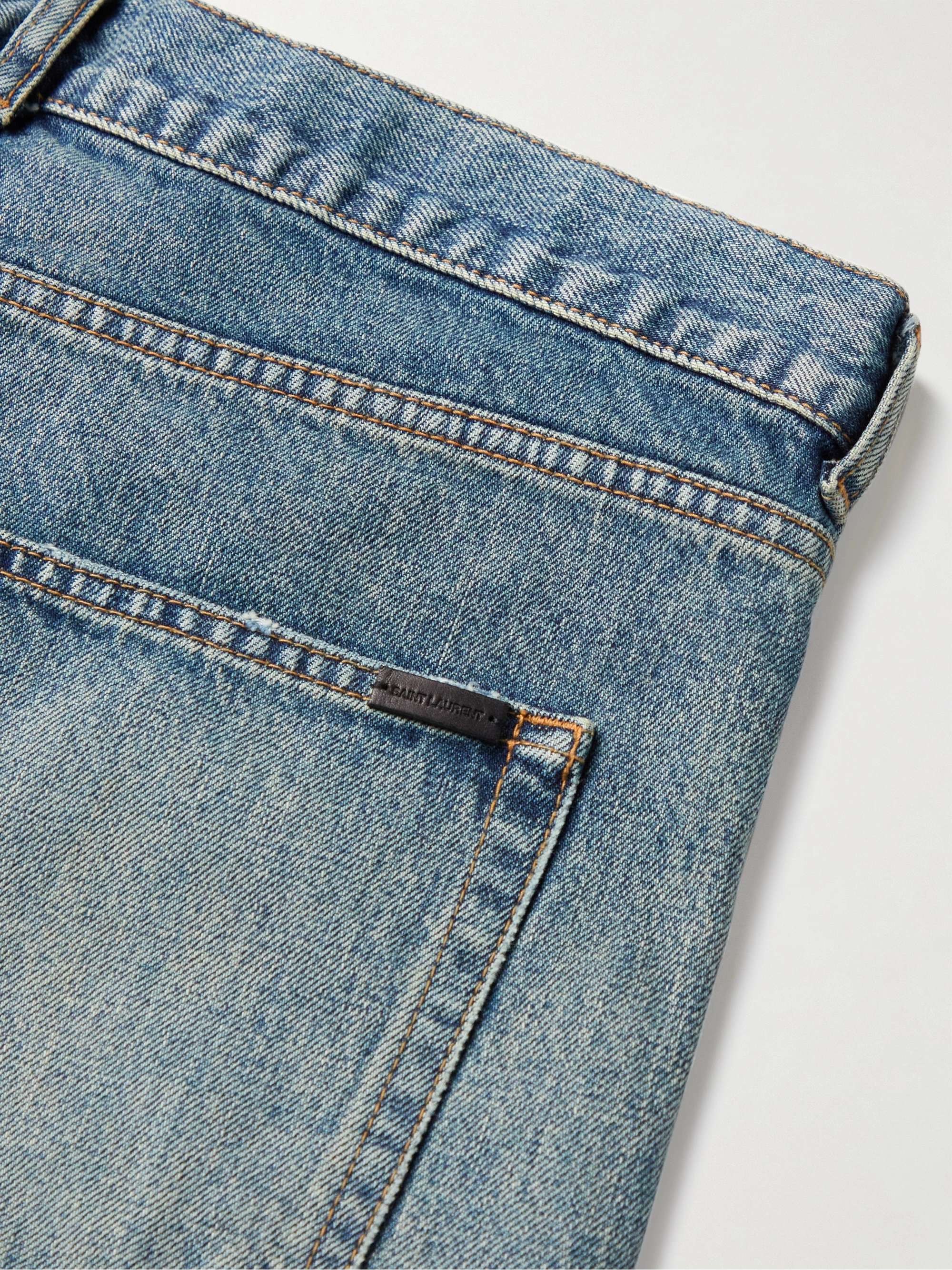 SAINT LAURENT Slim-Fit Distressed Jeans