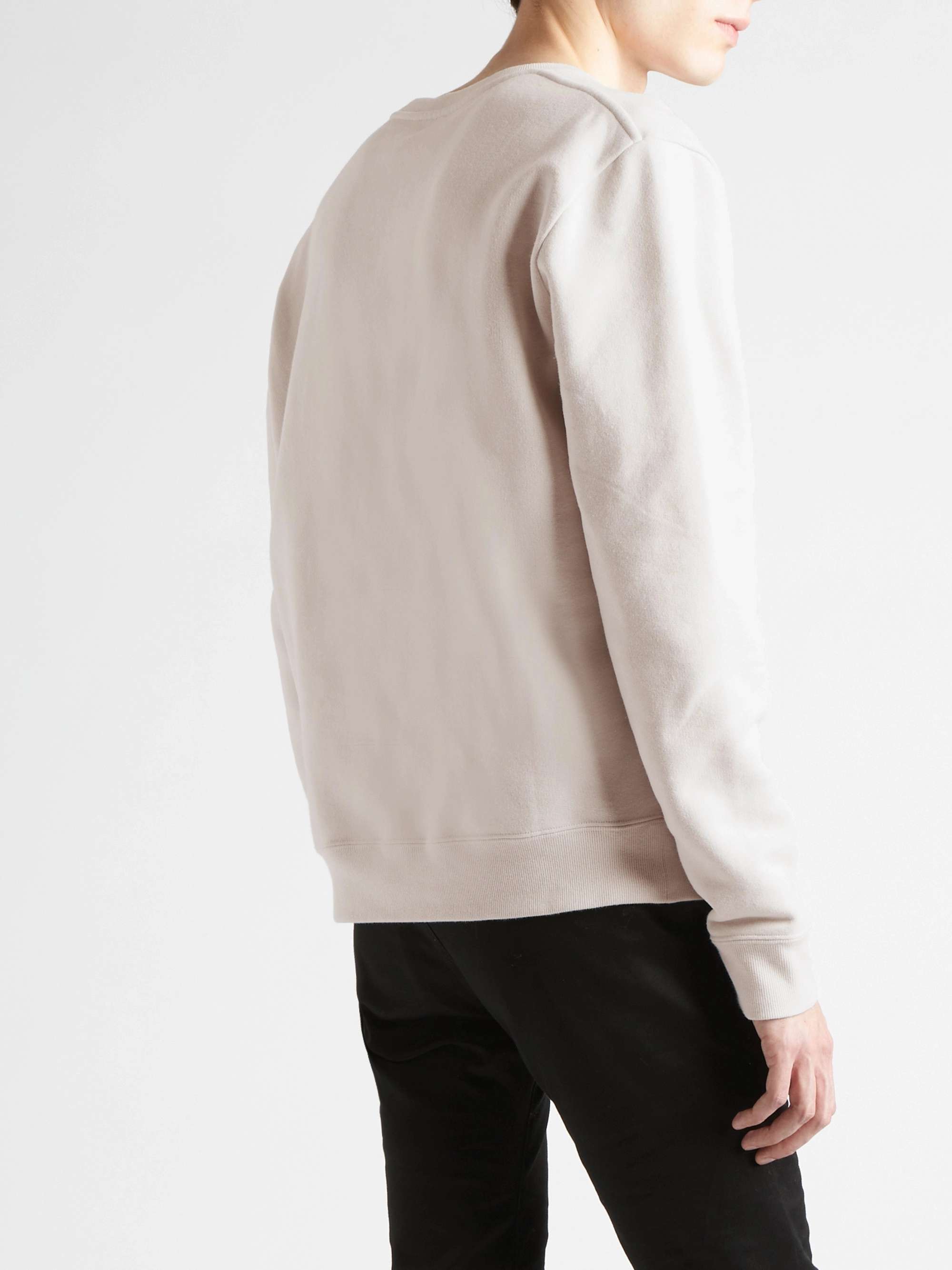 SAINT LAURENT Logo-Print Cotton-Jersey Sweatshirt