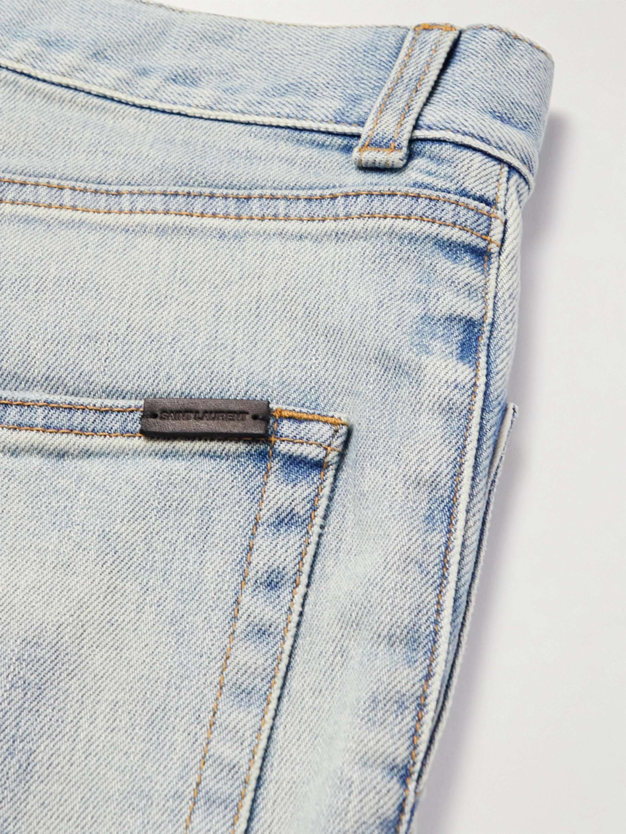 SAINT LAURENT Skinny-Fit Distressed Jeans
