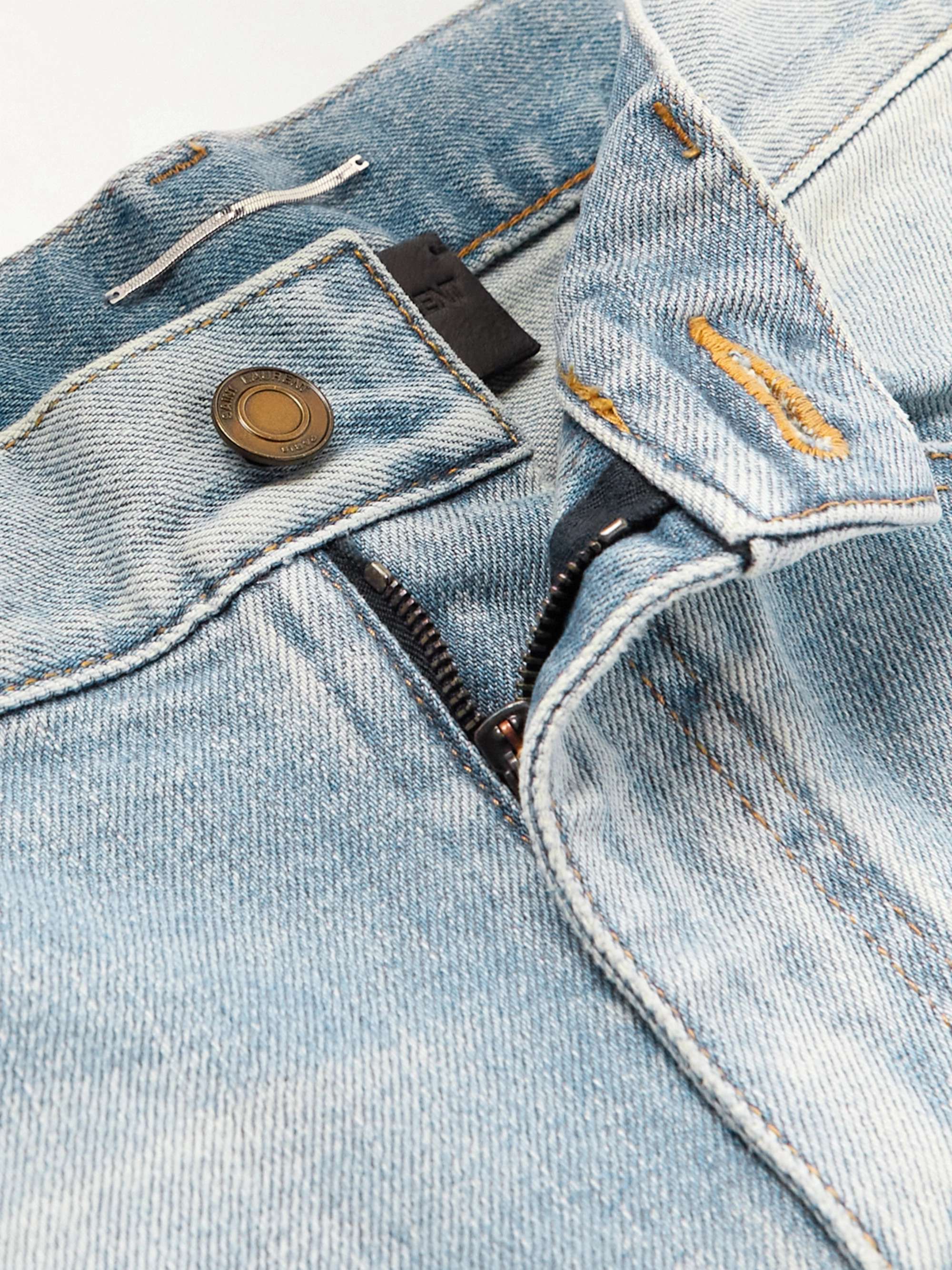 SAINT LAURENT Skinny-Fit Distressed Jeans
