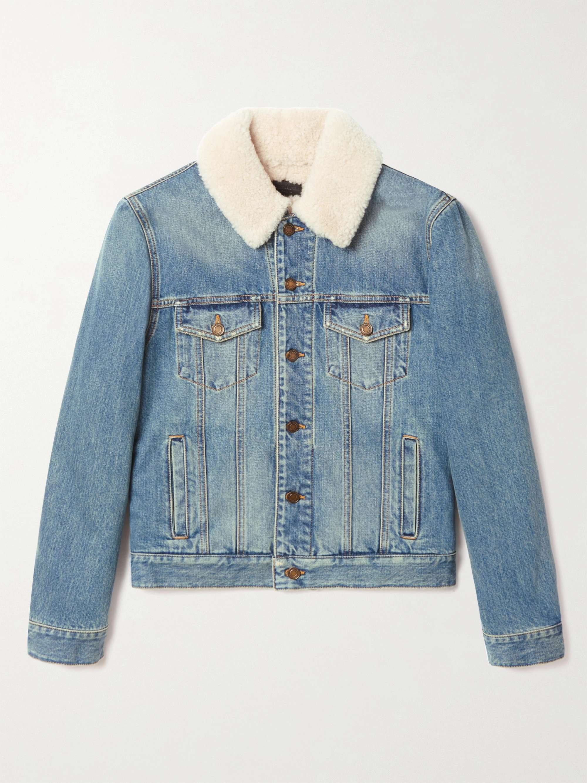 Jacquard Denim Trucker Jacket | Size 48