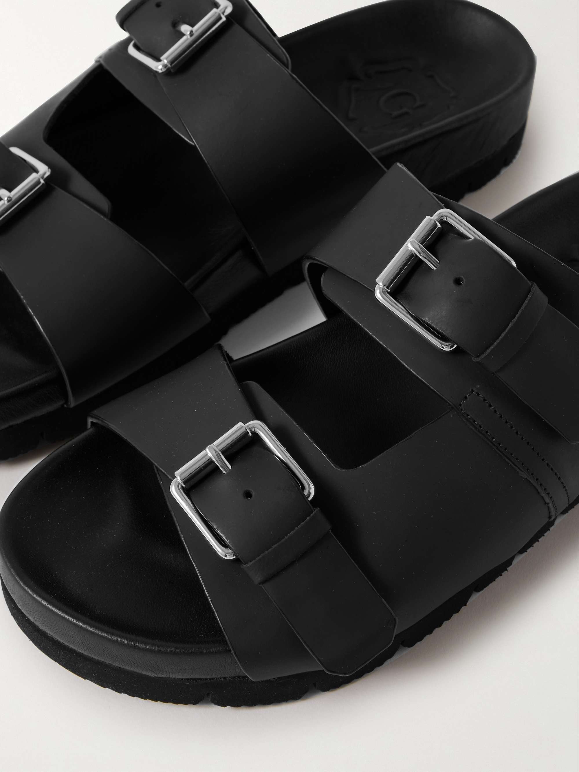 GRENSON Florin Rubberised Leather Sandals