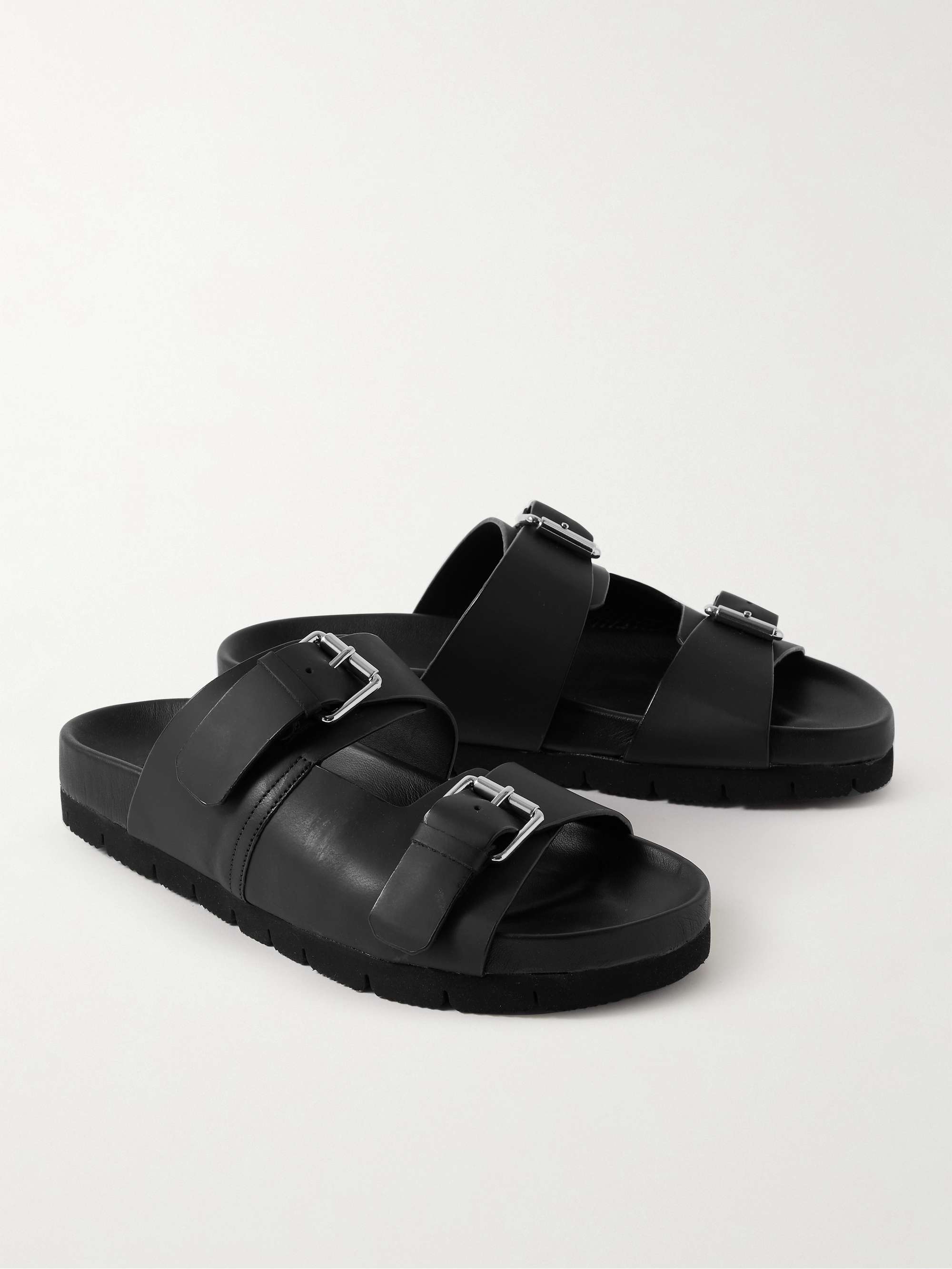 GRENSON Florin Rubberised Leather Sandals