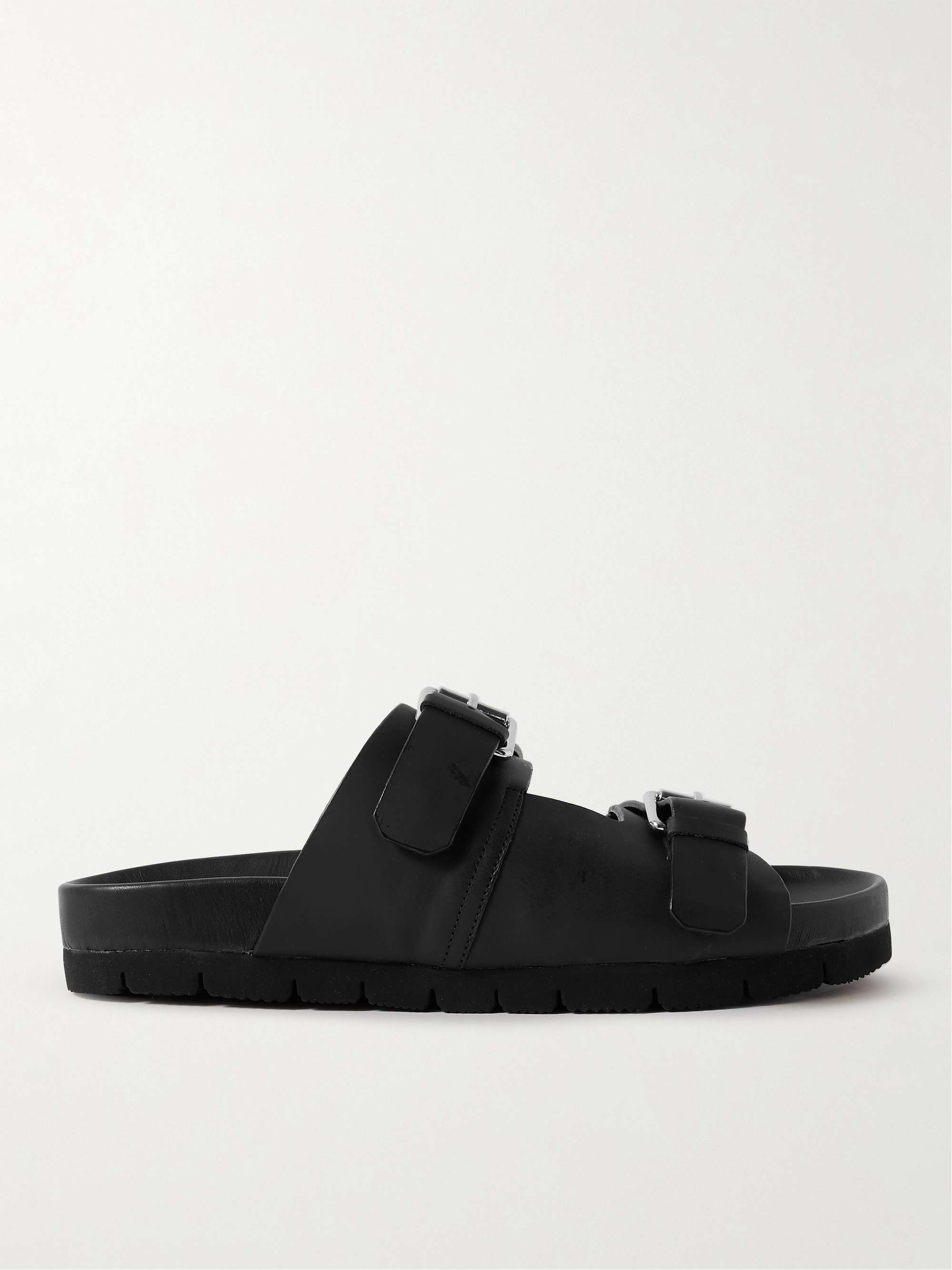 GRENSON Florin Rubberised Leather Sandals for Men | MR PORTER