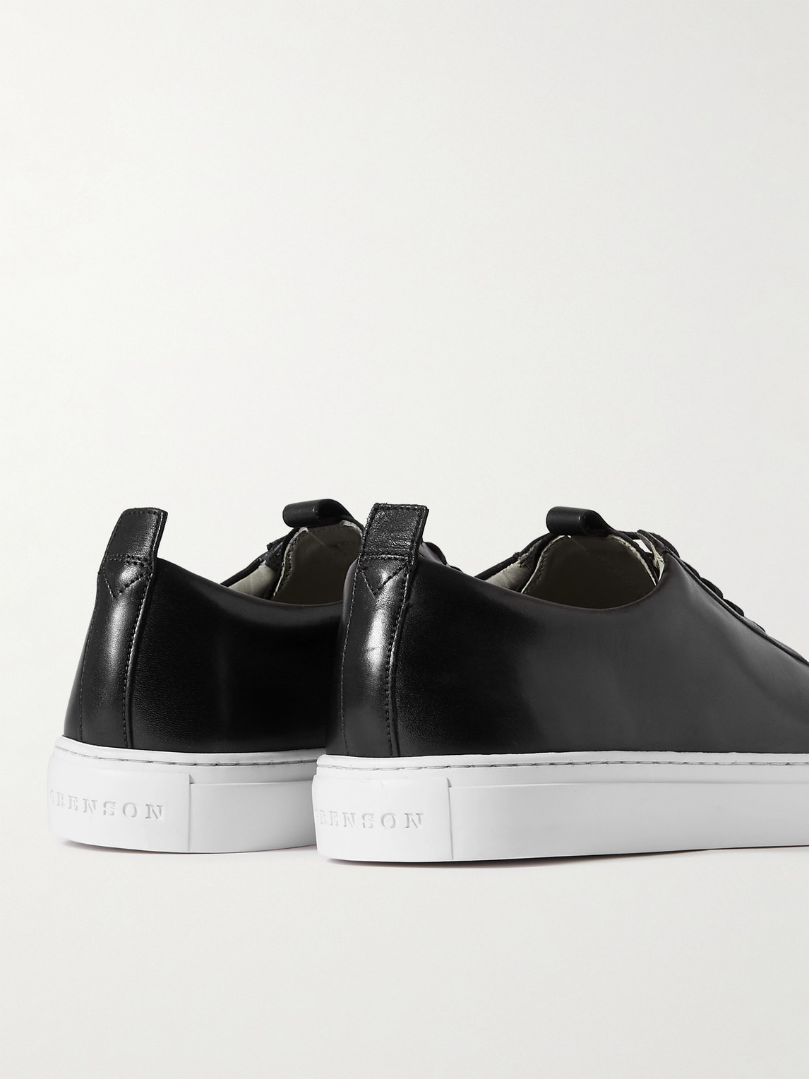 Shop Grenson Leather Sneakers In Black