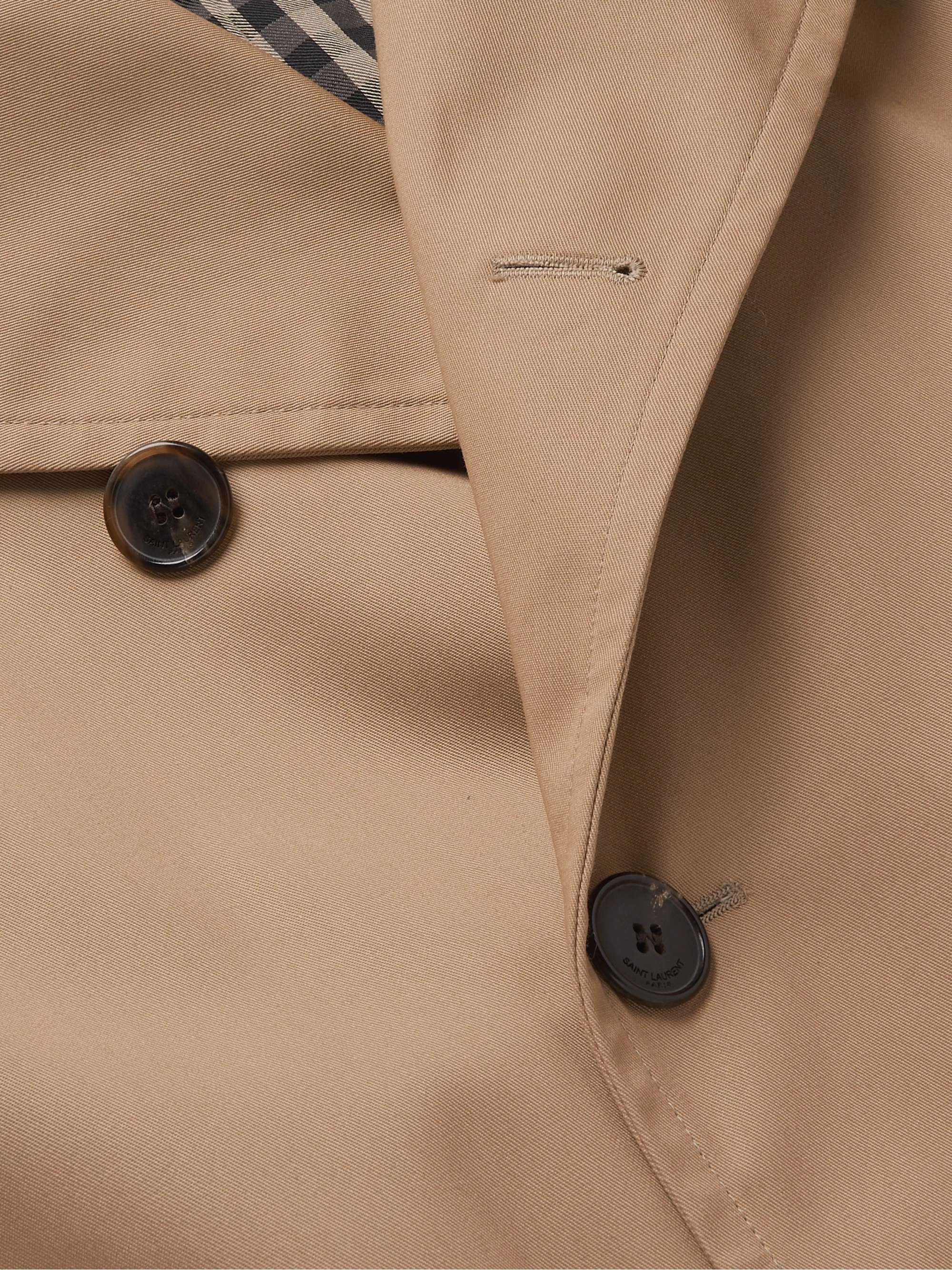 SAINT LAURENT Slim-Fit Belted Gabardine Trench Coat
